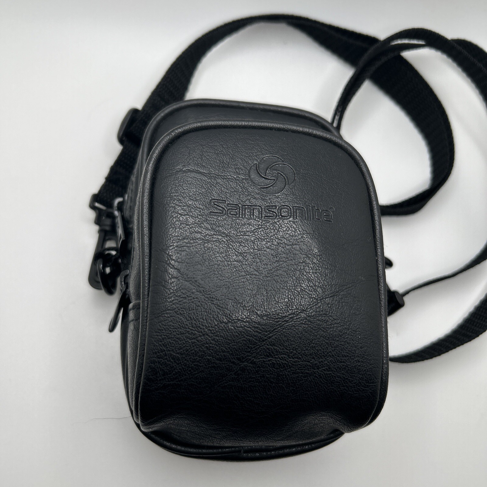 Samsonite Shoulder Travel Bag Camera Carry Case Black Vintage Adjustable Strap