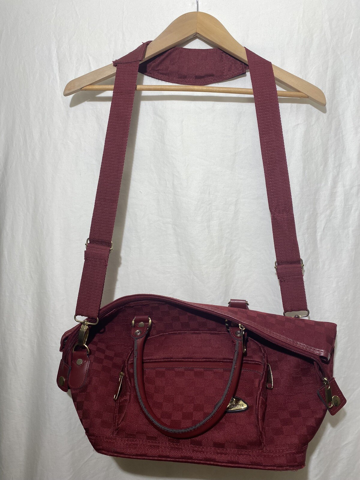 American Flyer Carry-on Luggage Red Travel Bag 10″Lx 12″H x 7″ Deep Weekender