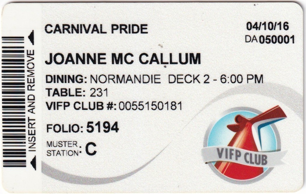 Collectible Carnival Cruise Line Room Keys – choose ship (K-Z) *Free Shipping*