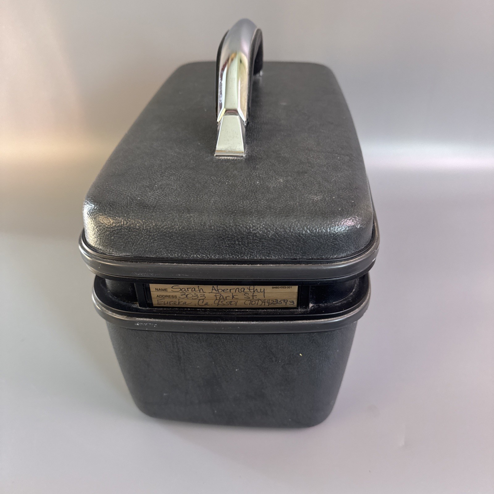 1987 Samsonite Silhouette 4 Hard Shell Gray Cosmetic Makeup Travel Train Case