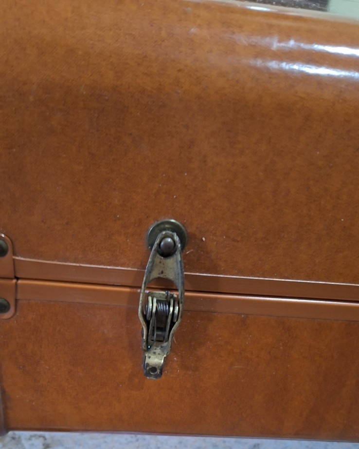 Vintage Samsonite Streamlite Hardside Suitcase 21×7.5×15 Brown MCM 40’s/50’s