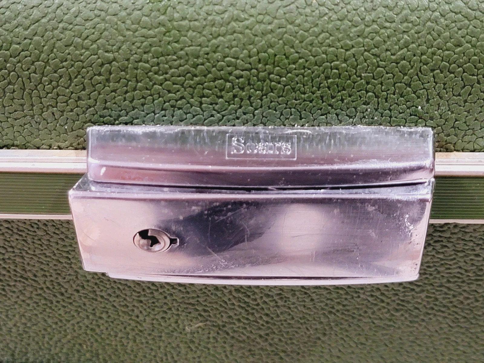 Vintage Sears Forecast Make Up Train Vanity Case Green Hard Case