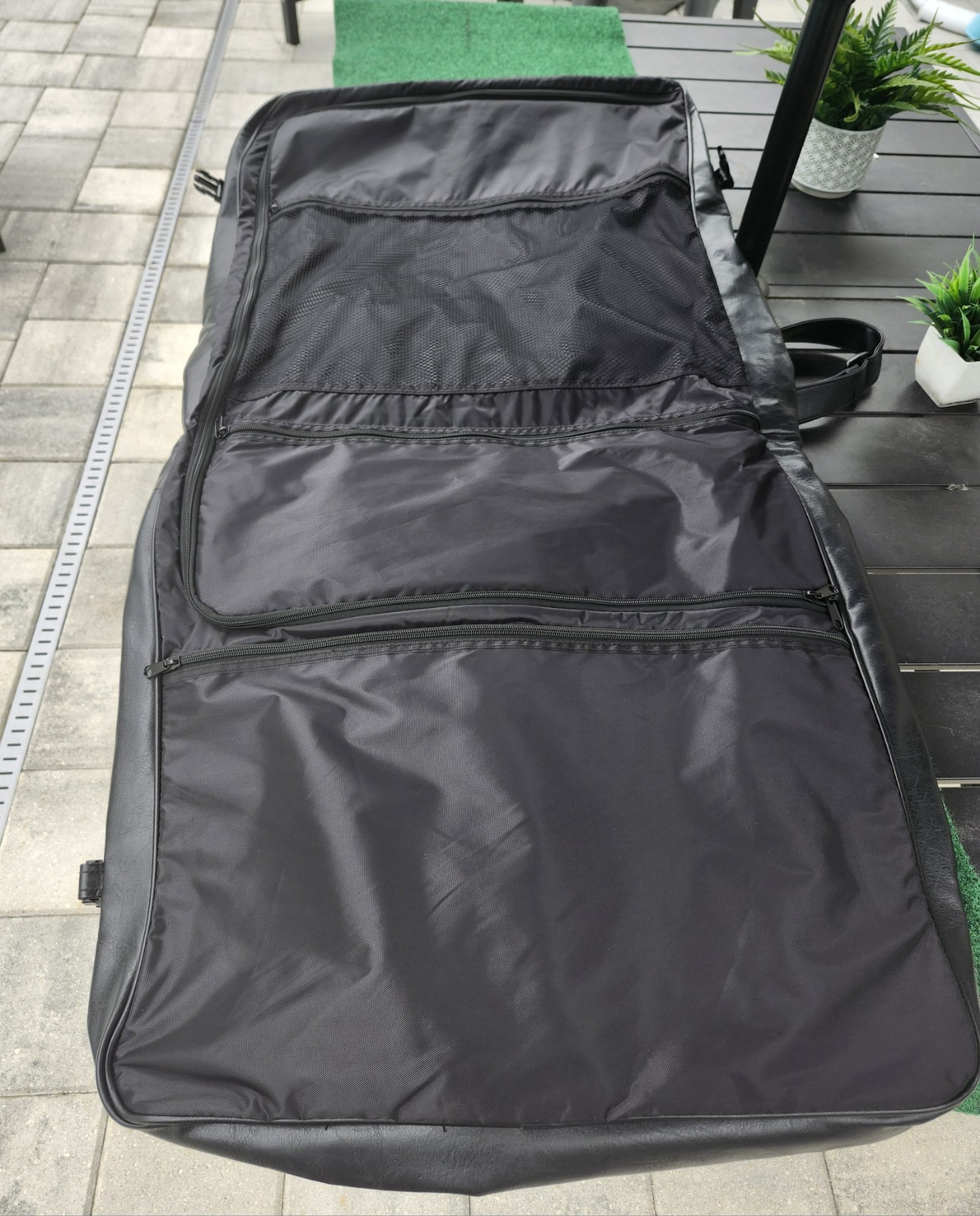 Ohio State Hockey Embroidered Black Leather Soft Luggage Style #8104 ASI 70649