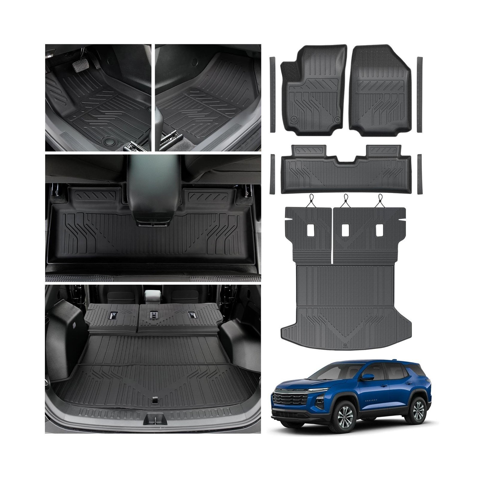 Floor Mats & Cargo Liners & Backrest Mat for 2025 2026 Chevy Equinox (Only Ga…