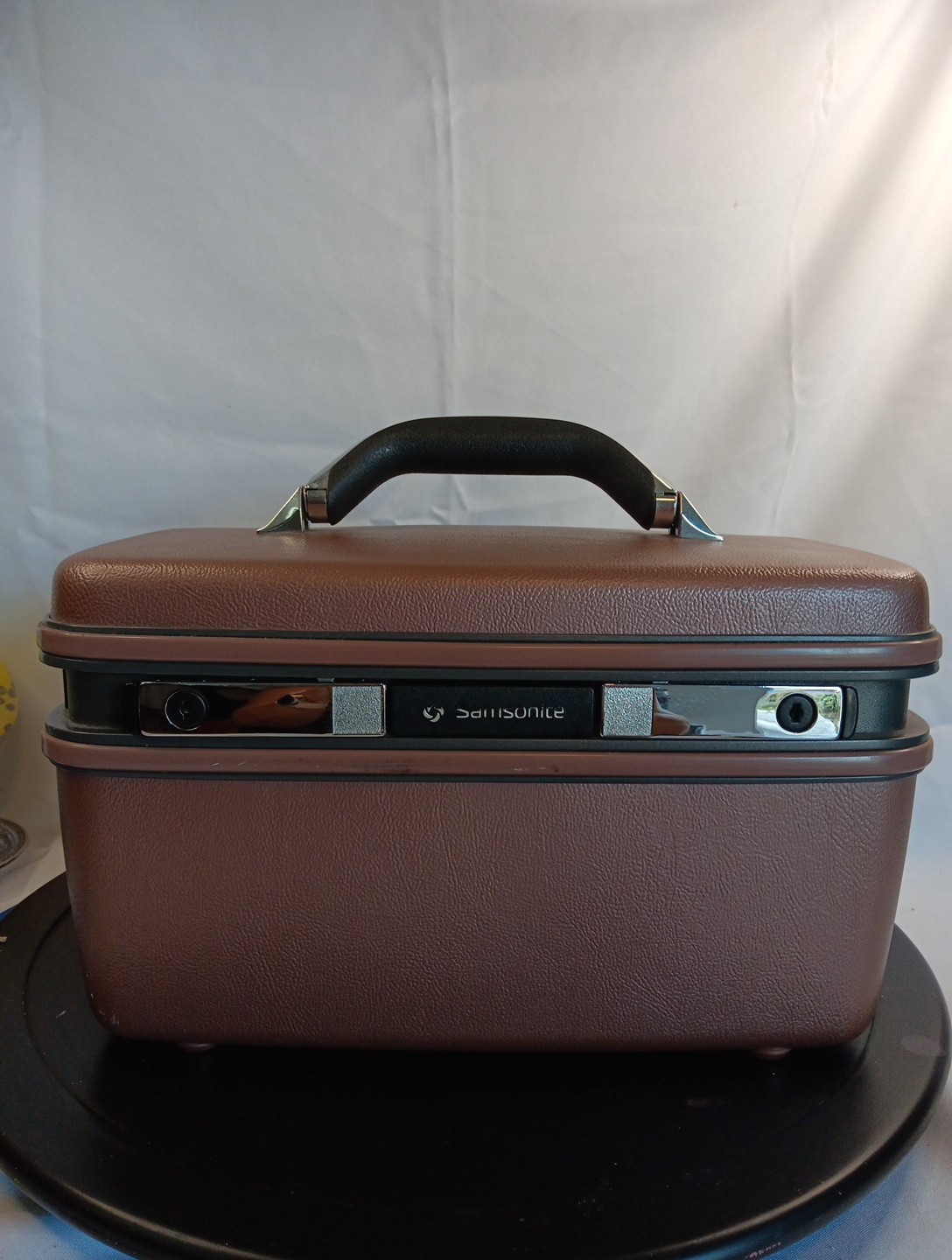 Samsonite Series 3600 Vintage Mauve Train Makeup Case Mirror No Key Or Tray