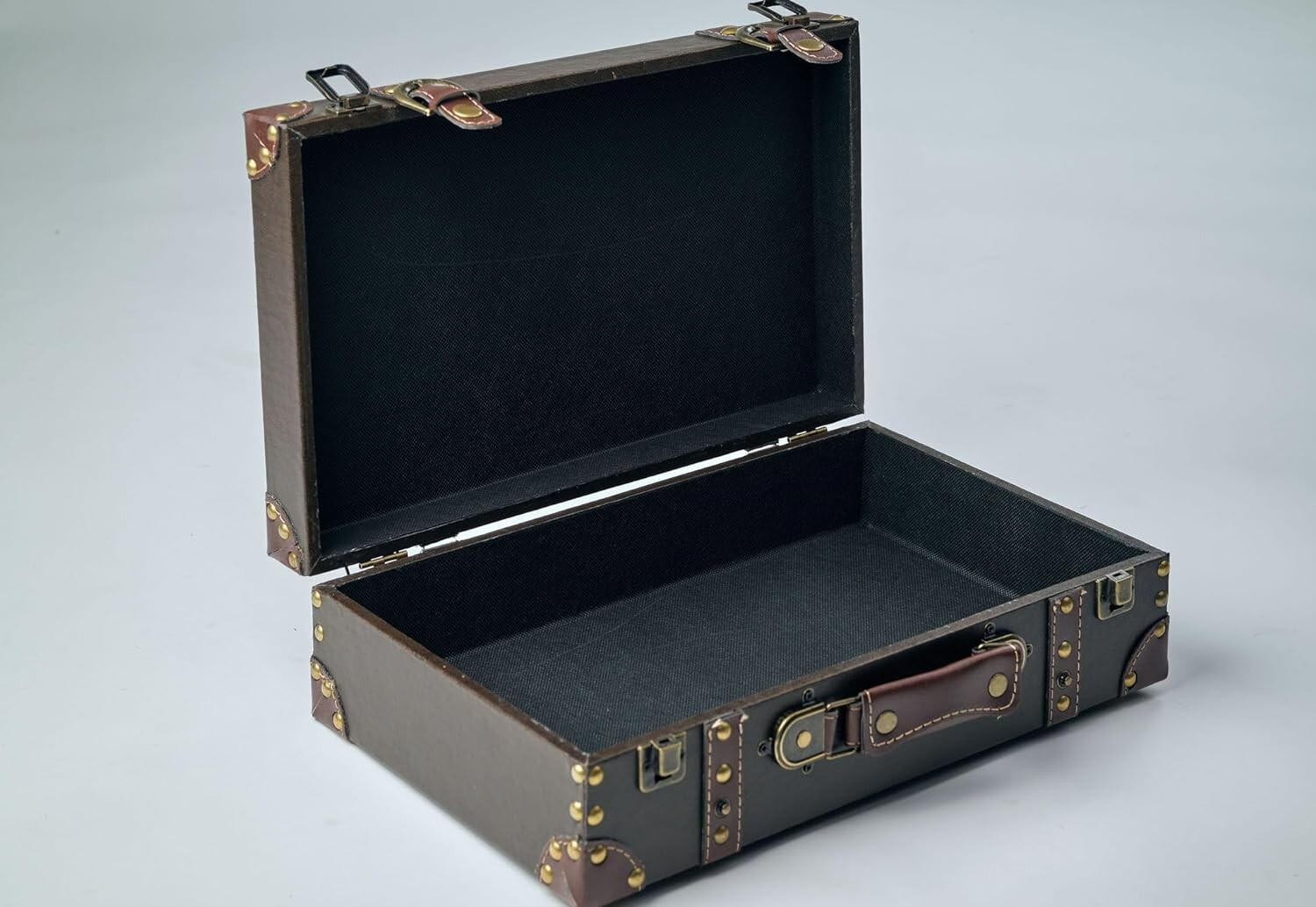 Vintage Suitcase Trunk Train Case Leather Suitcases Retro Antique Luggage Decor