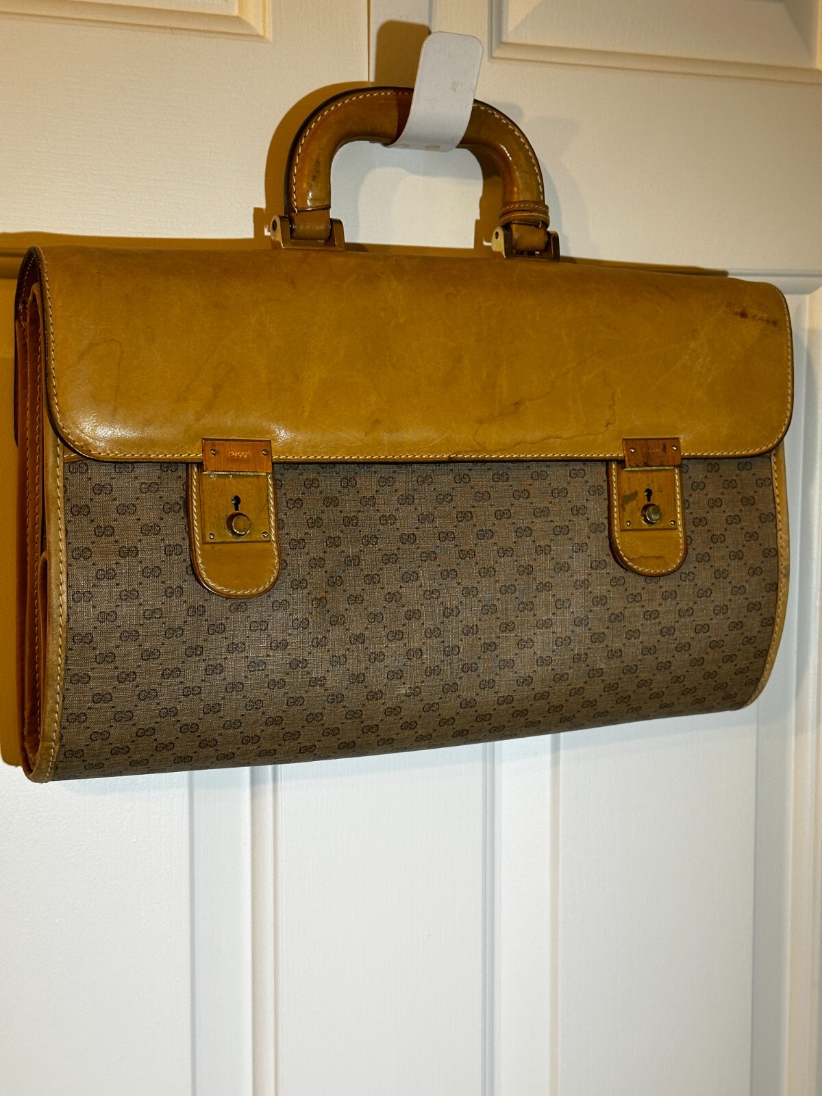 Gucci GG Supreme convertible foldable Briefcase / travel weekender luggage bag