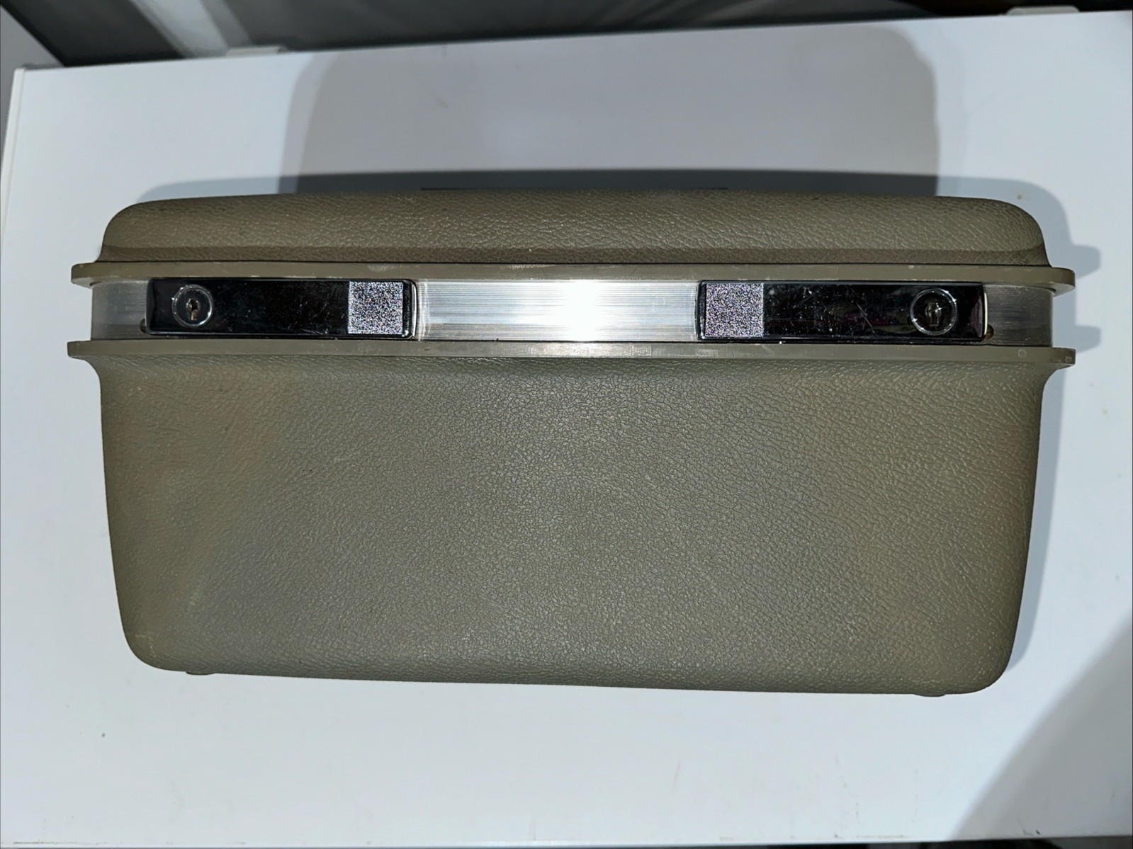 Samsonite Saturn Avocado Green Hard Shell Train Travel Makeup Case Tray No Key