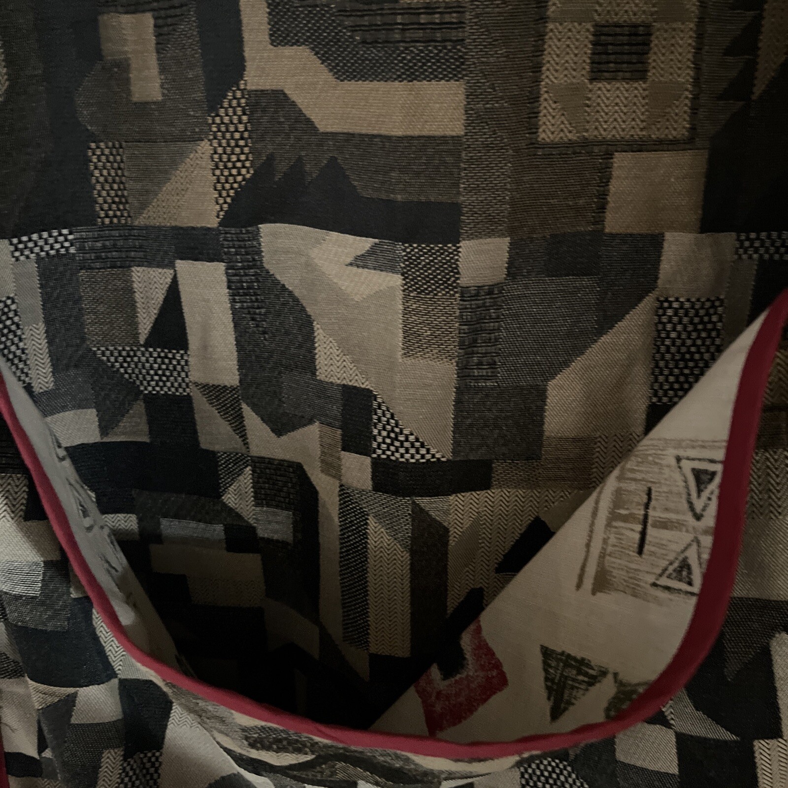 Vintage Pattern Hanging Garment Storage Travel Bag, No Tag Or Brand