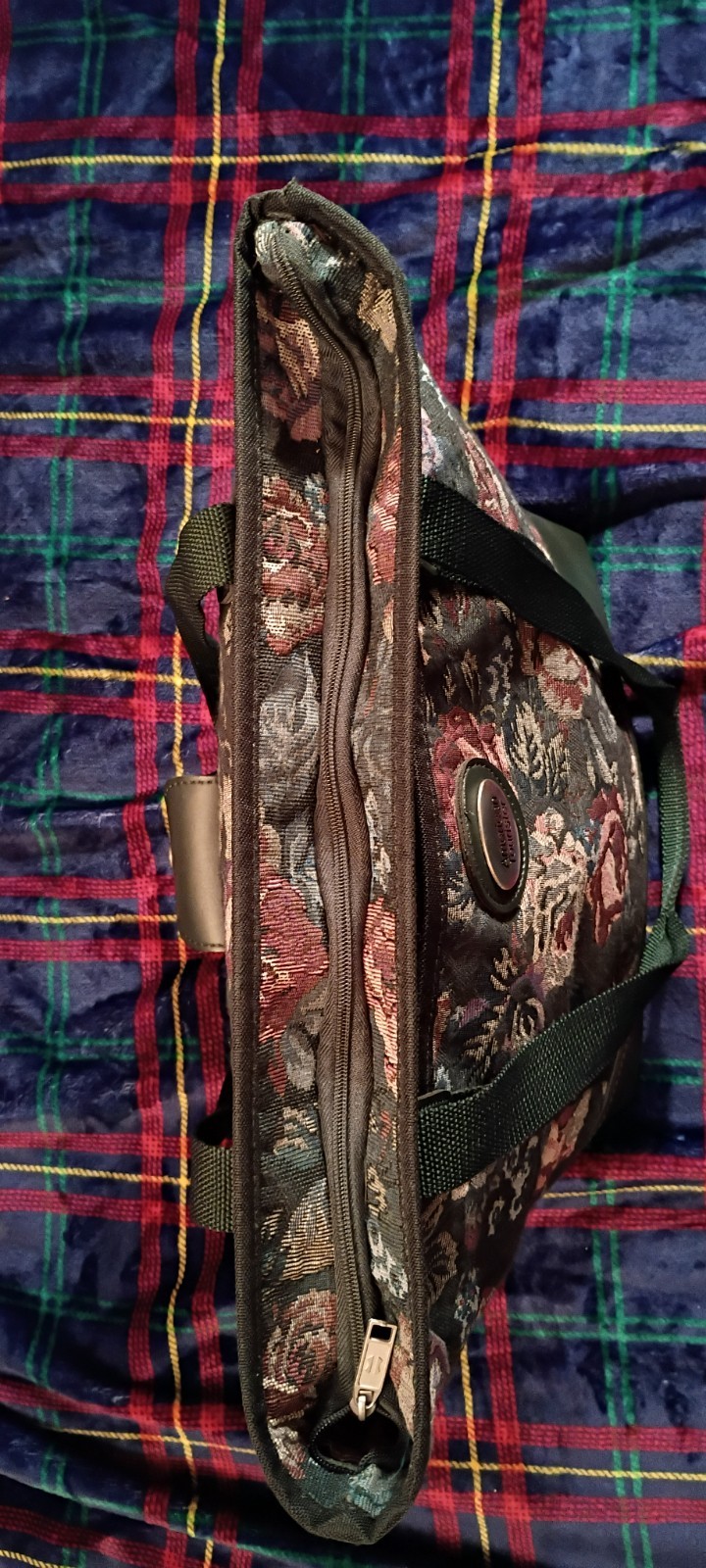 Vintage Tapestry American Tourister Luggage Tote Carry On Bag Floral Purse 17×13