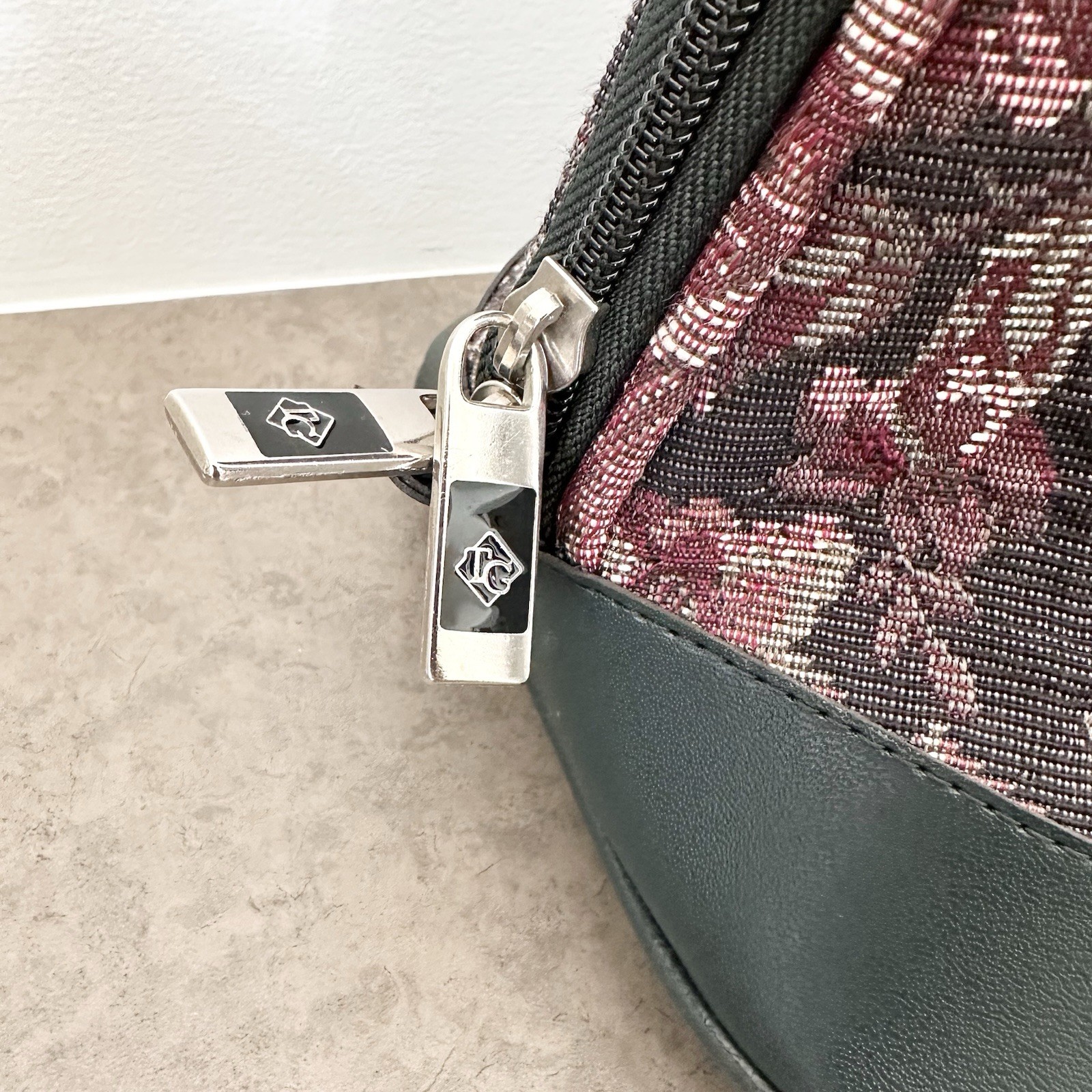 Vintage Travel Gear Tapestry Floral Satchel Luggage Mary Poppins Bag Green Rose