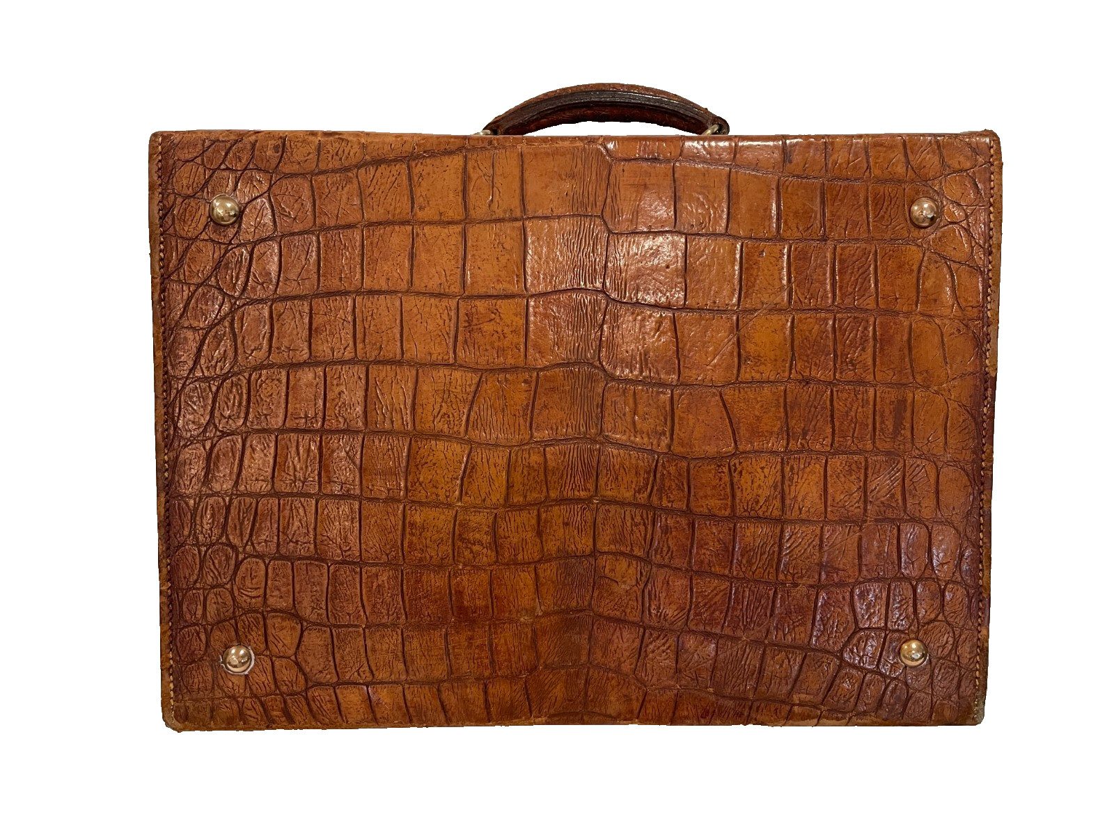 Rare Antique/Vintage Crocodile travel luggage by John Pound & Co, London
