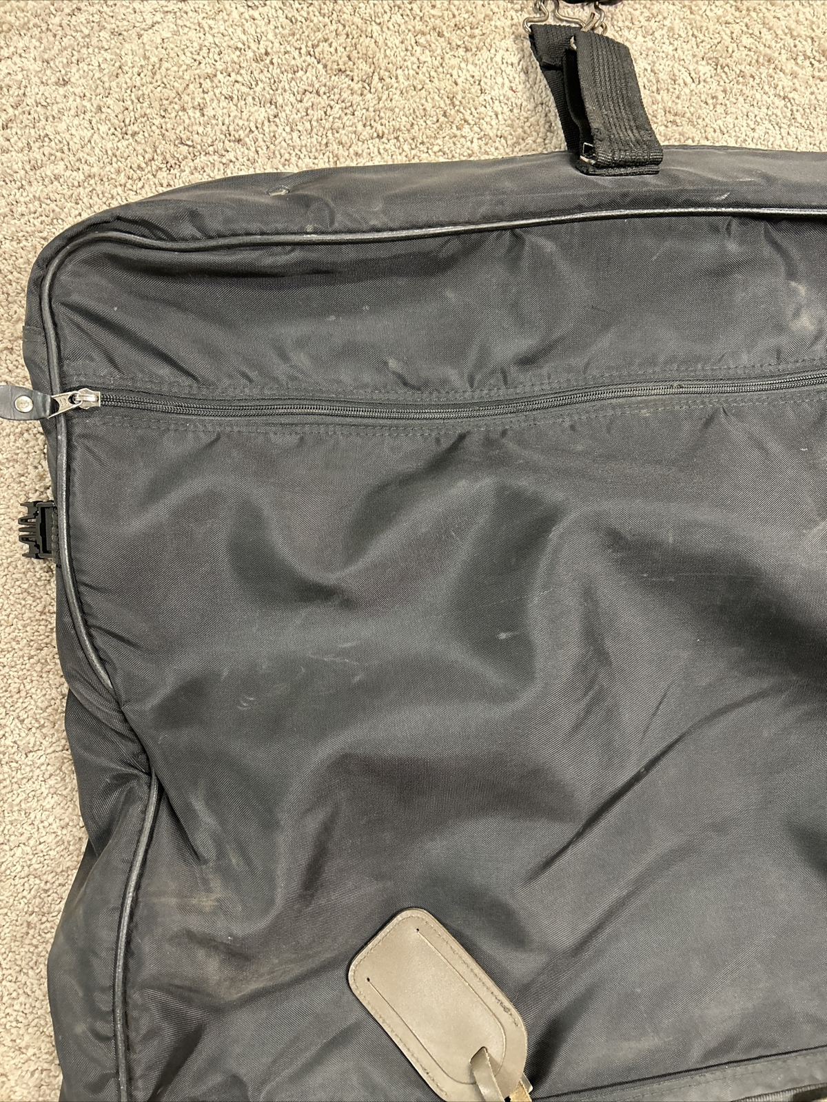 Vintage Retro 1970s American Tourister Black Garment Bag Luggage Suitcase