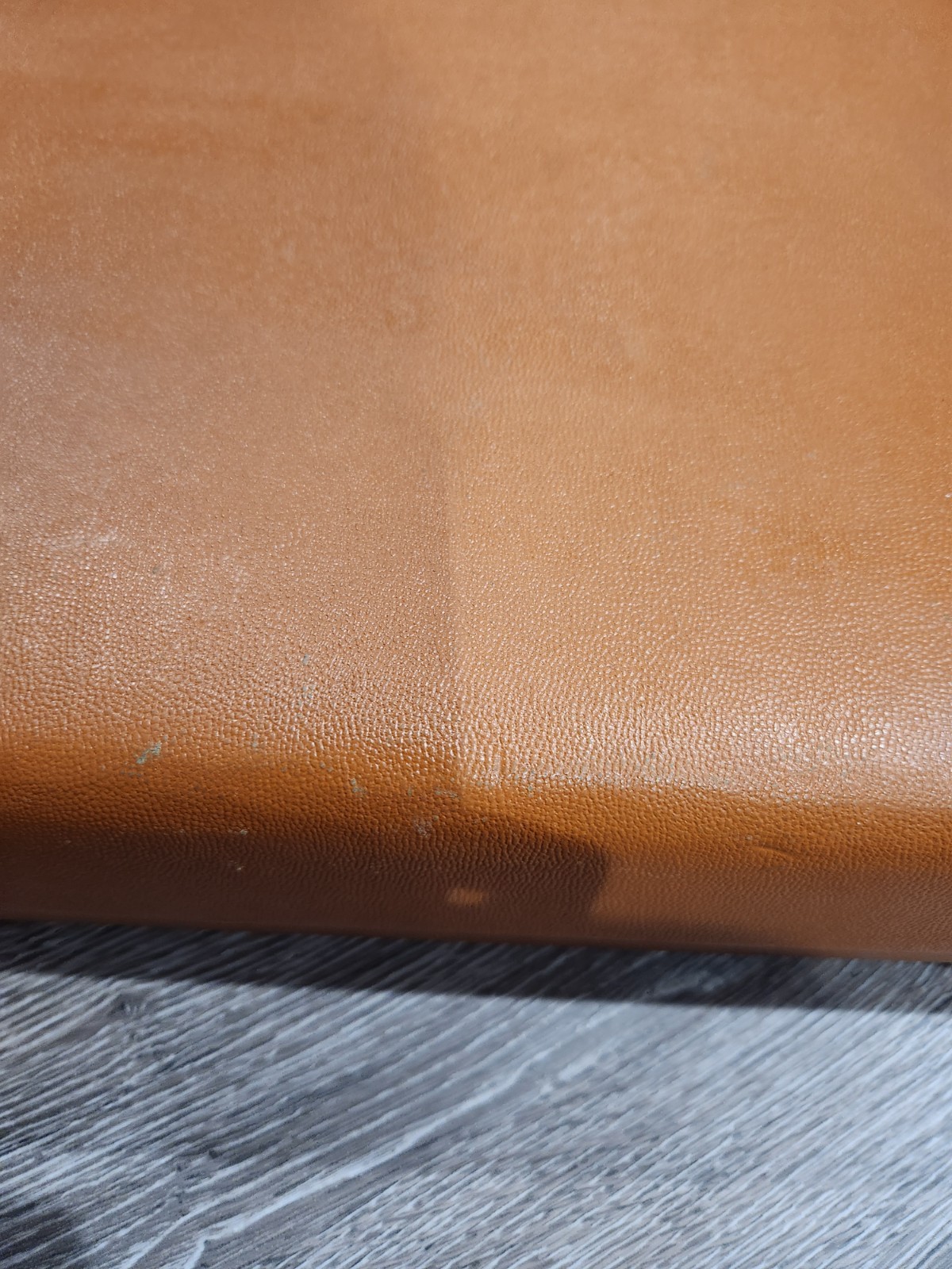 Vintage Brown Hard Faux Leather Suitcase with Locking & Compartments