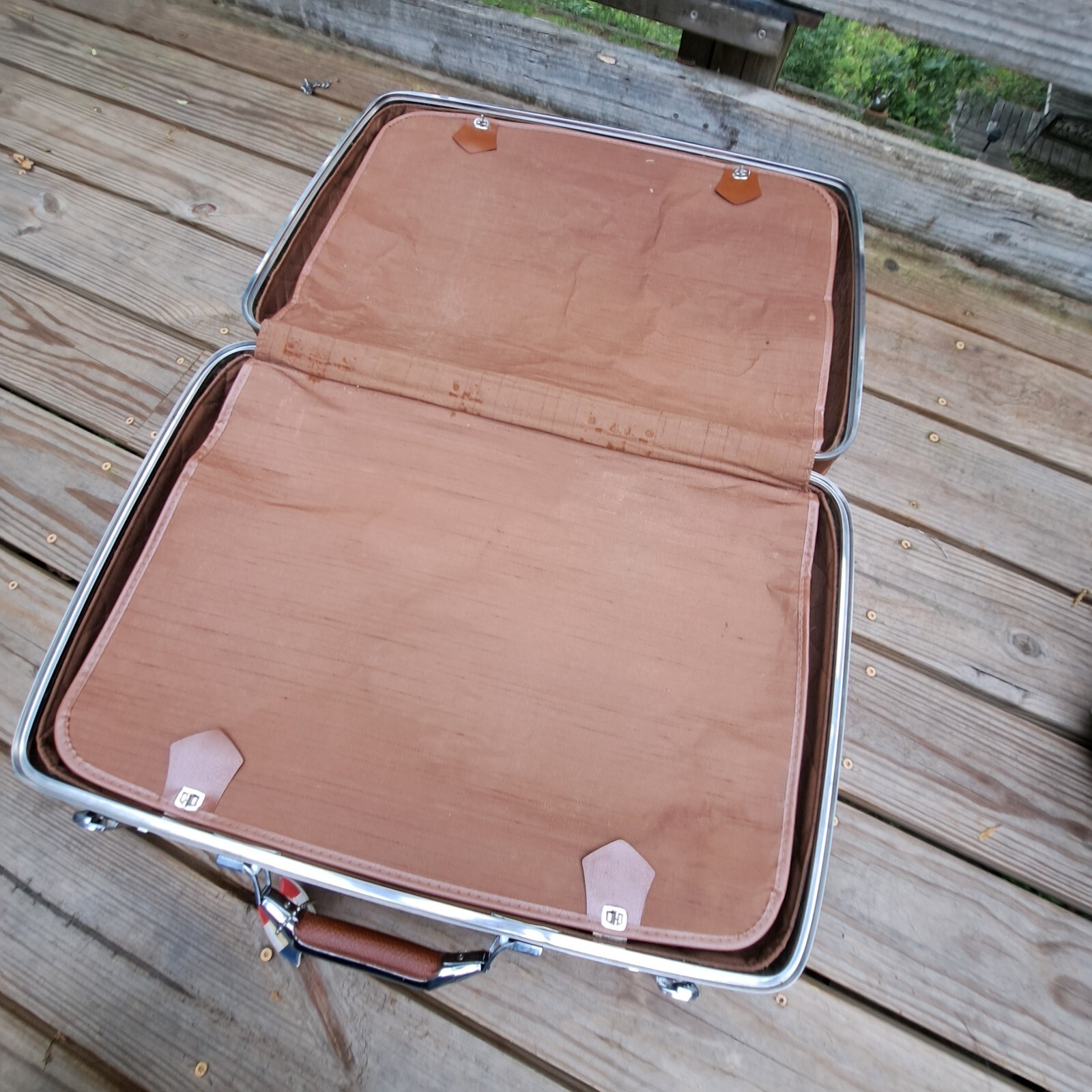 VTG American Tourister Tiara 3 pc Luggage Set Brown Suitcases & Rare Briefcase