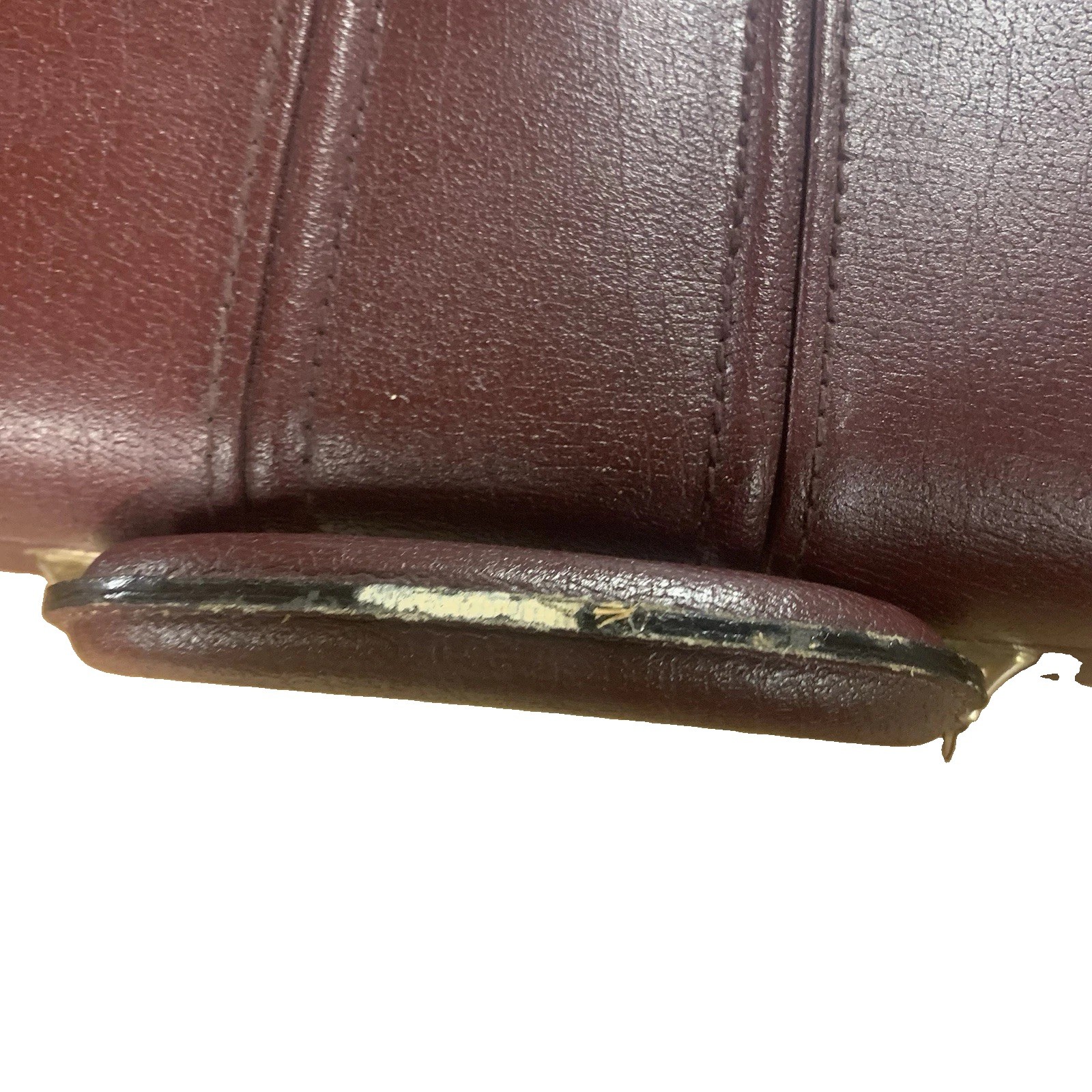 VTG Leather Briefcase The Wallstreeter by Earhart Burgundy Golden Accessories