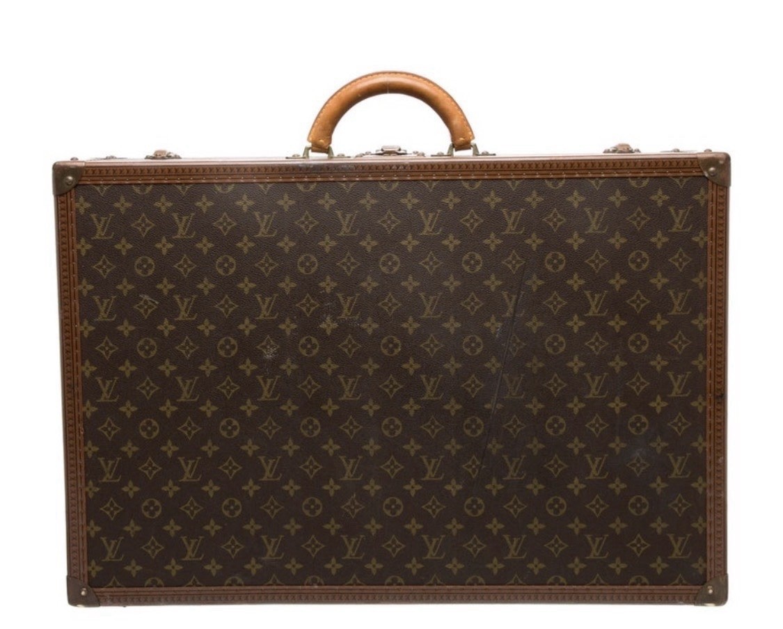 Authentic Louis Vuitton Alzer 65 Vintage Monogram Suitcase Trunk