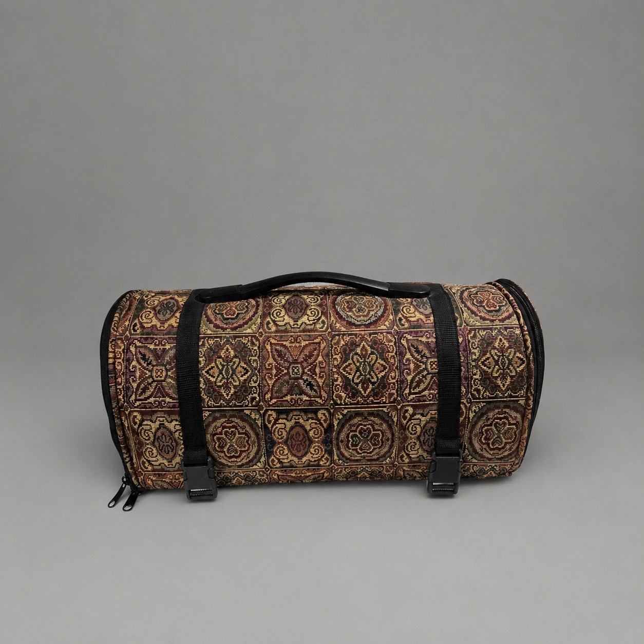 Vintage Tapestry Travel Organizer Cosmetic Barber Craft Tool Case Fold Flat Bag
