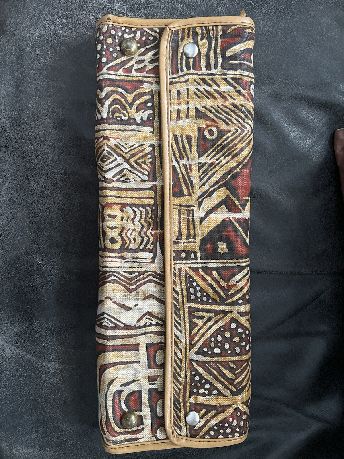 Tiki Foldable Suitcase Vintage Filkauf Linen Pattern