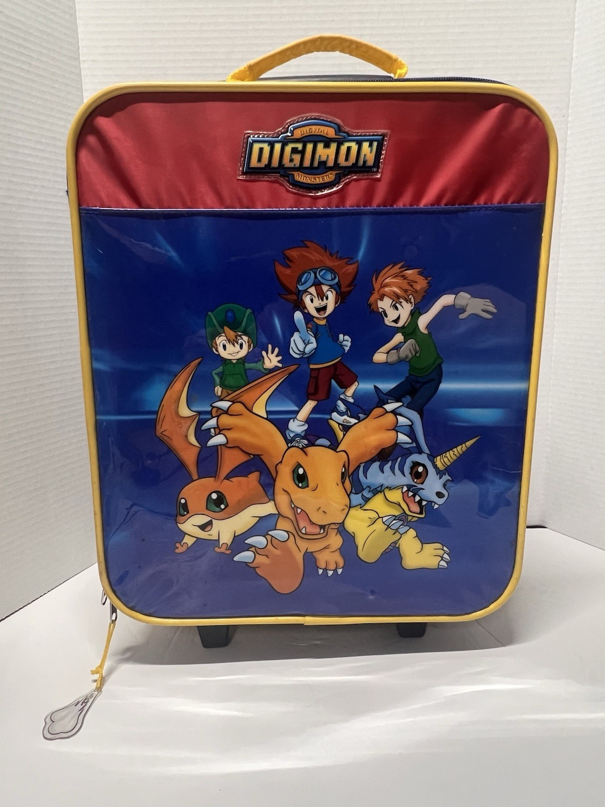 Vintage Digimon 2000 Travel Suitcase Kids Carry On Bag SIZE 15 X 12 1/2 Inch