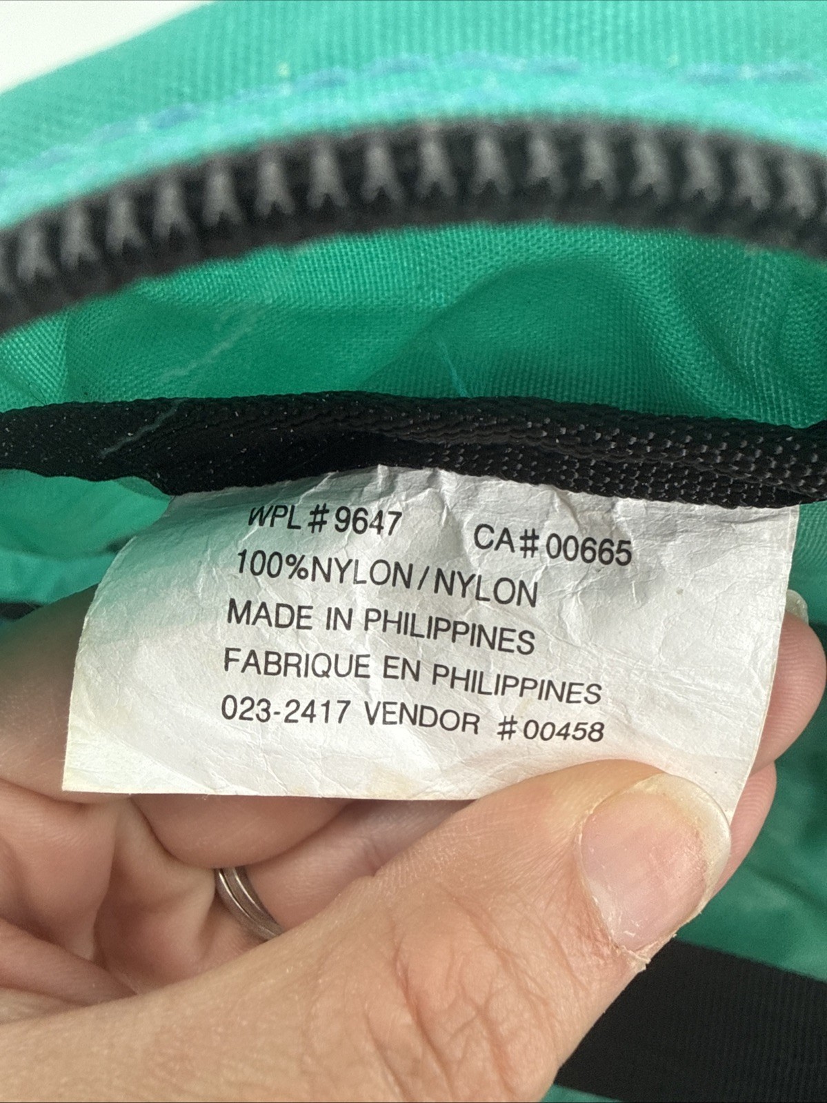 Eddie Bauer Vintage 90s Sport Duffle Bag Large Size Jade Green Nylon Gorpcore
