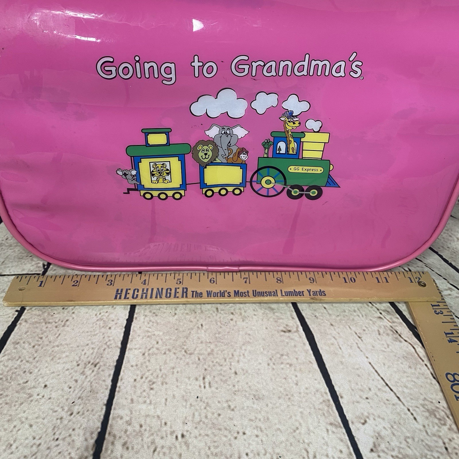 Vintage Pink “Going to Grandmas” Kids Suitcase By Mercury Luggage