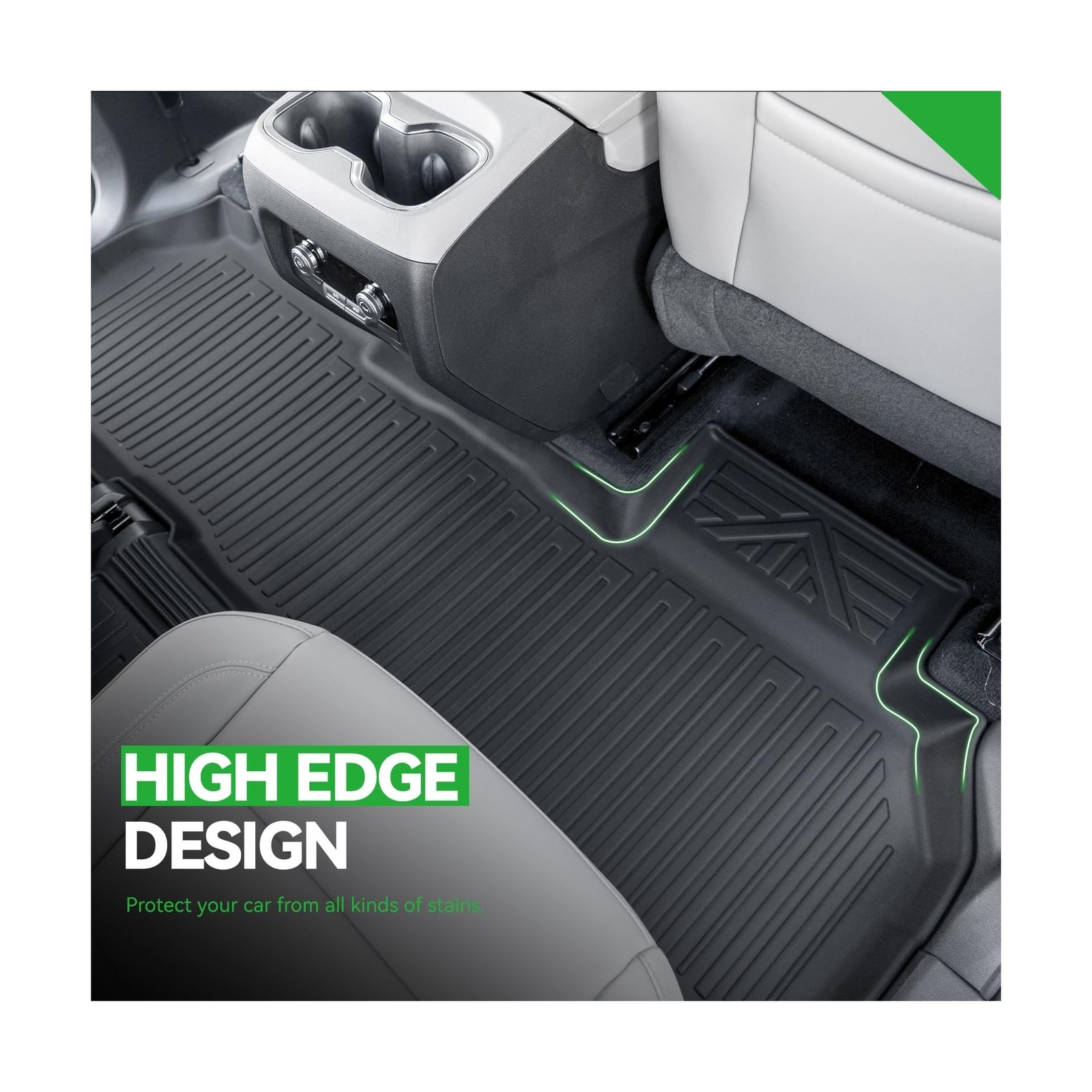 Floor Mats & Cargo Liner & 3rd Row Backrest Mat for 2024 2025 GMC Acadia 7 Se…