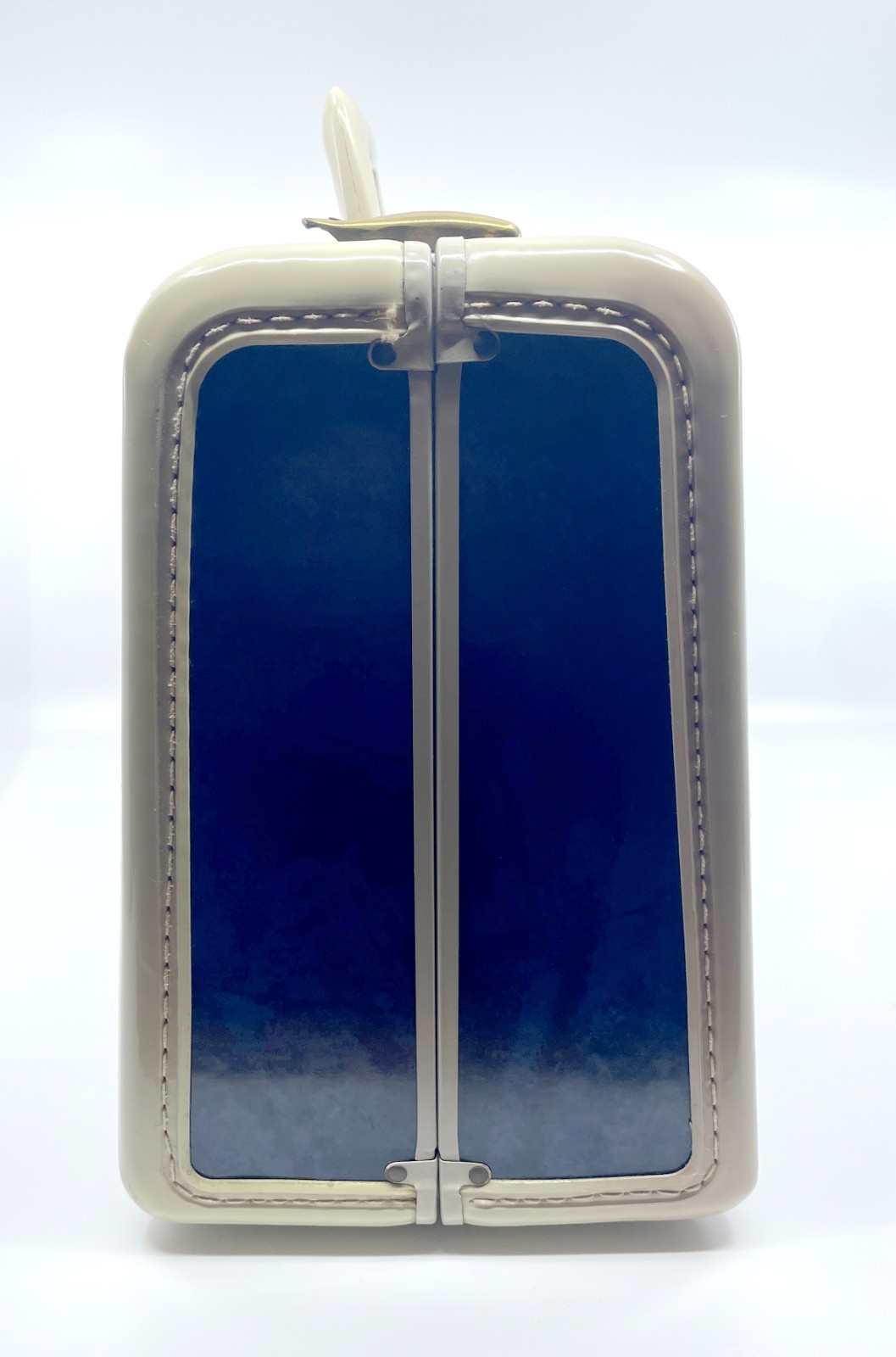 Vintage 1950s Samsonite Blue Marble Luggage Train Case Key Shwayder 4715