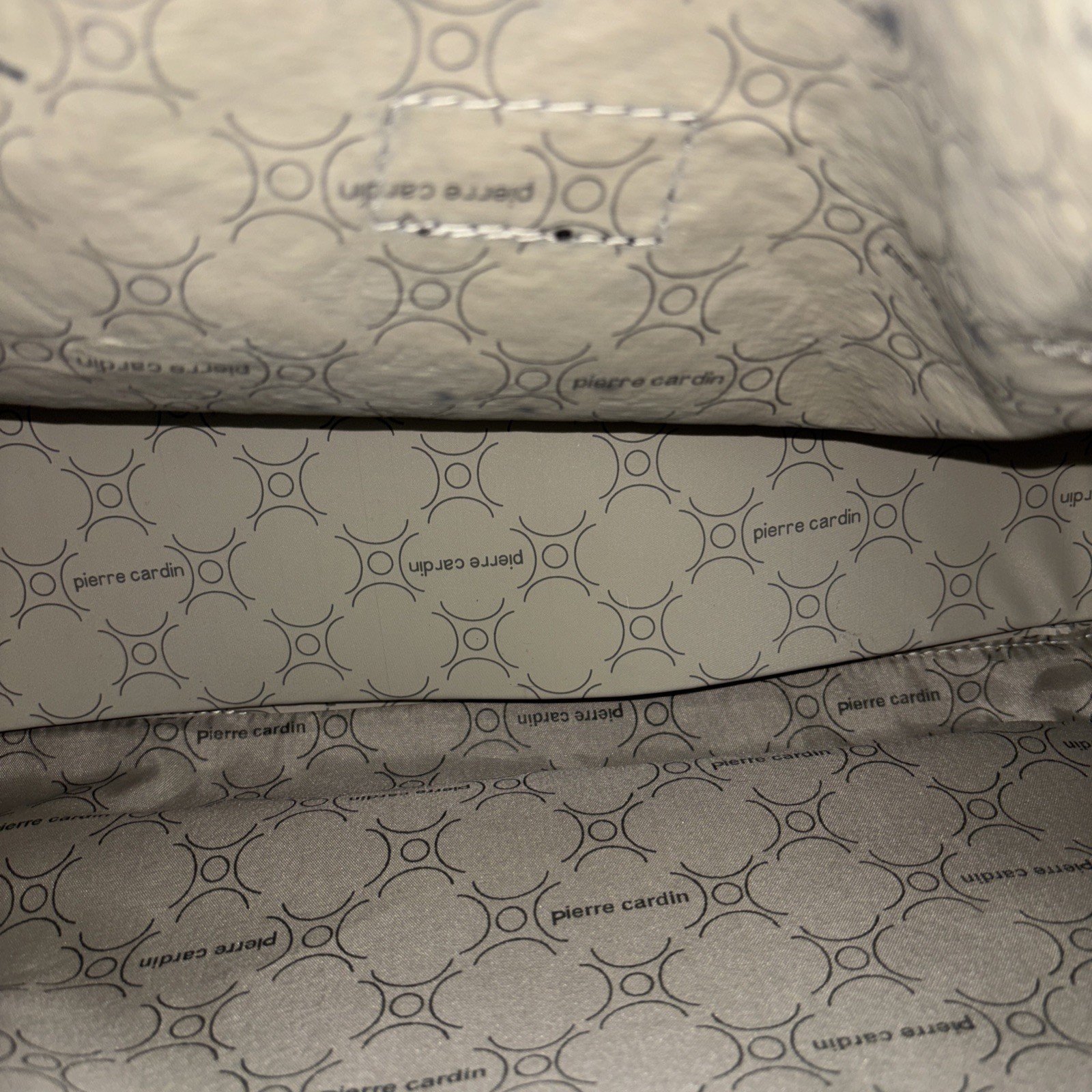 Vintage Pierre Cardin Blue Flower Overnight Travel Bag Shoulder Strap