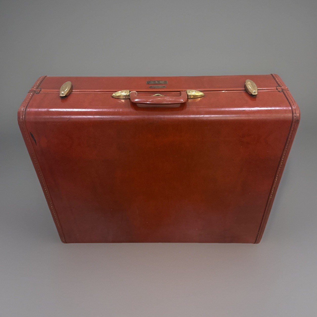 Vintage Samsonite Suitcase by Shwayder Bros. Leather Hard Shell Travel Case 4937