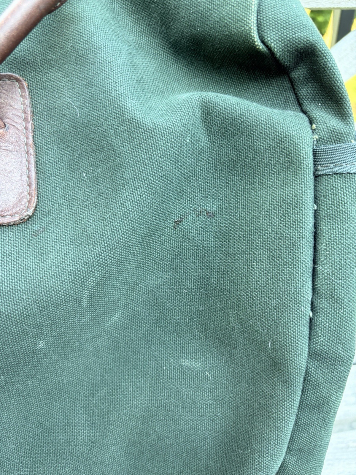 Vintage Orvis Battenkill Duffle Bag Green Canvas and Leather Large