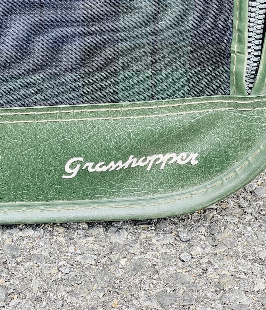 1960s Grasshopper Green & Blue Plaid Suitcase Luggage Vintage Mid Century Modern