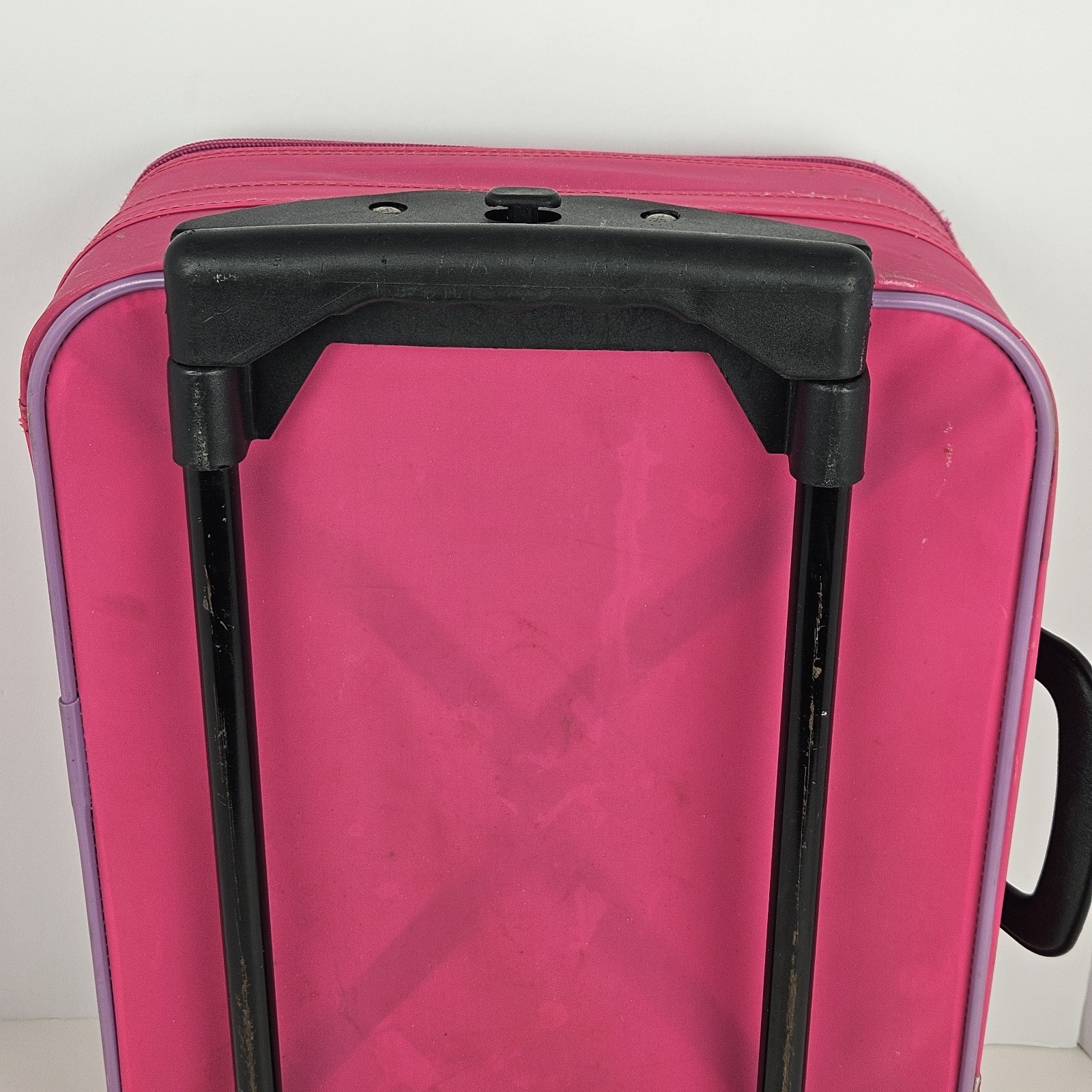 Vintage 1998 Rugrats Child Rolling CarryOn Pink Suitcase Luggage Angelica Viacom