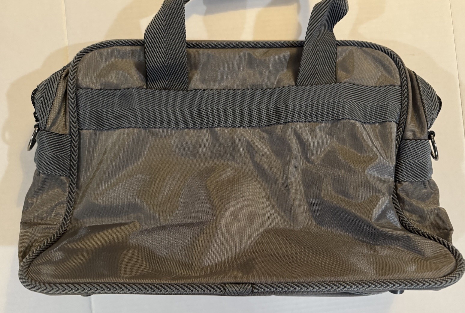Vintage Oleg Cassini Gray Travel Carry-On, Overnight Bag By Airway industries