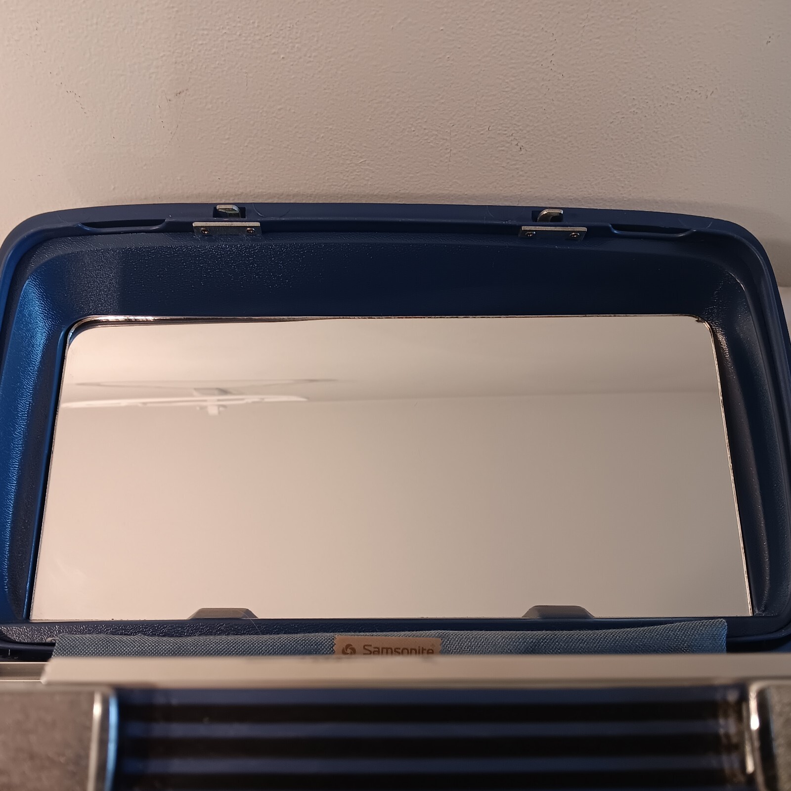 Vintage Blue Samsonite Concord Hard Traveling Train Case With Tray No Key