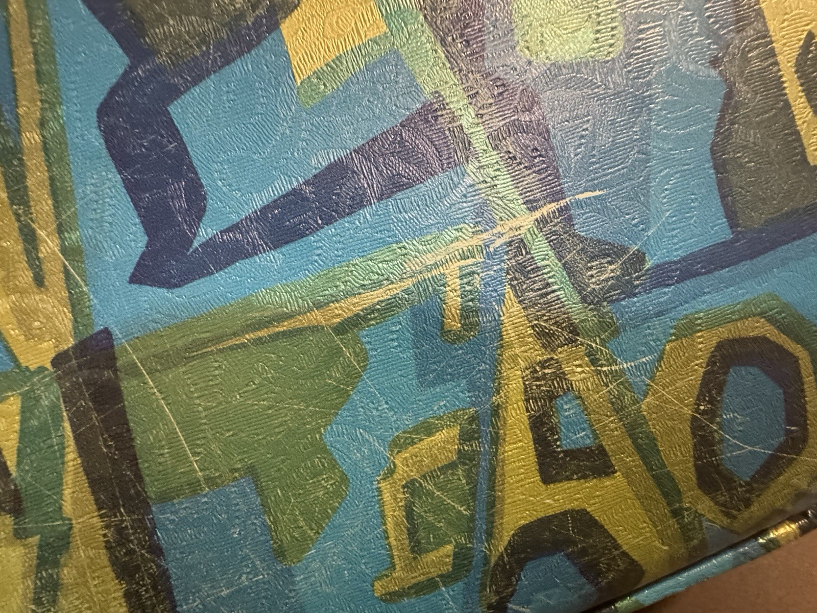 Vintage Retro Hardback Psychedelic Abstract Art Luggage. Small