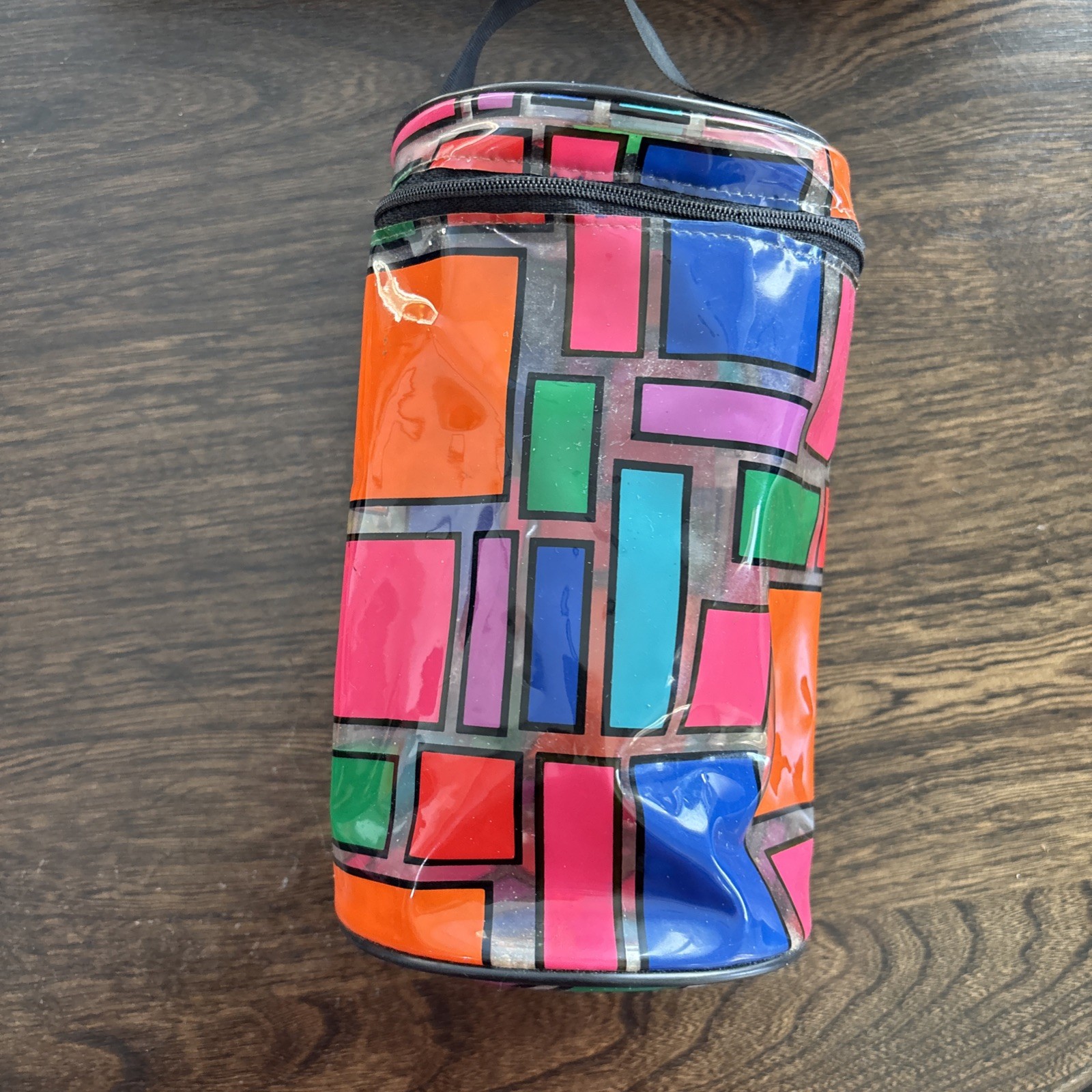 Vintage Travel Set, 3 Pieces Color Block Vinyl, Retro Designs On Travel
