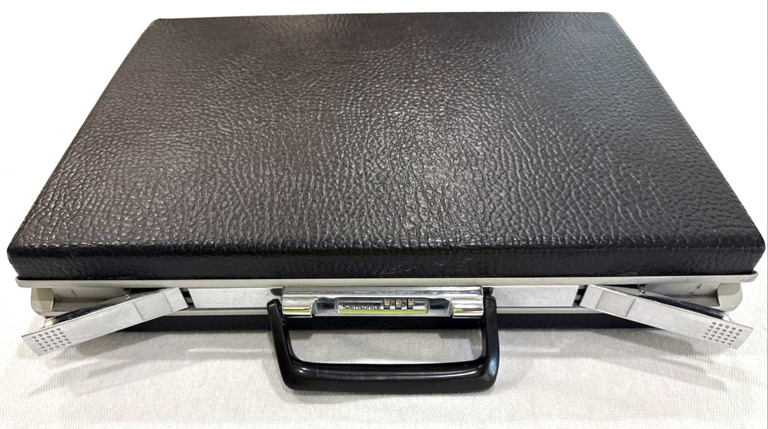 Vintage Samsonite Classic 100 Briefcase – Black Hardshell Slim 3-Dial Combo Lock