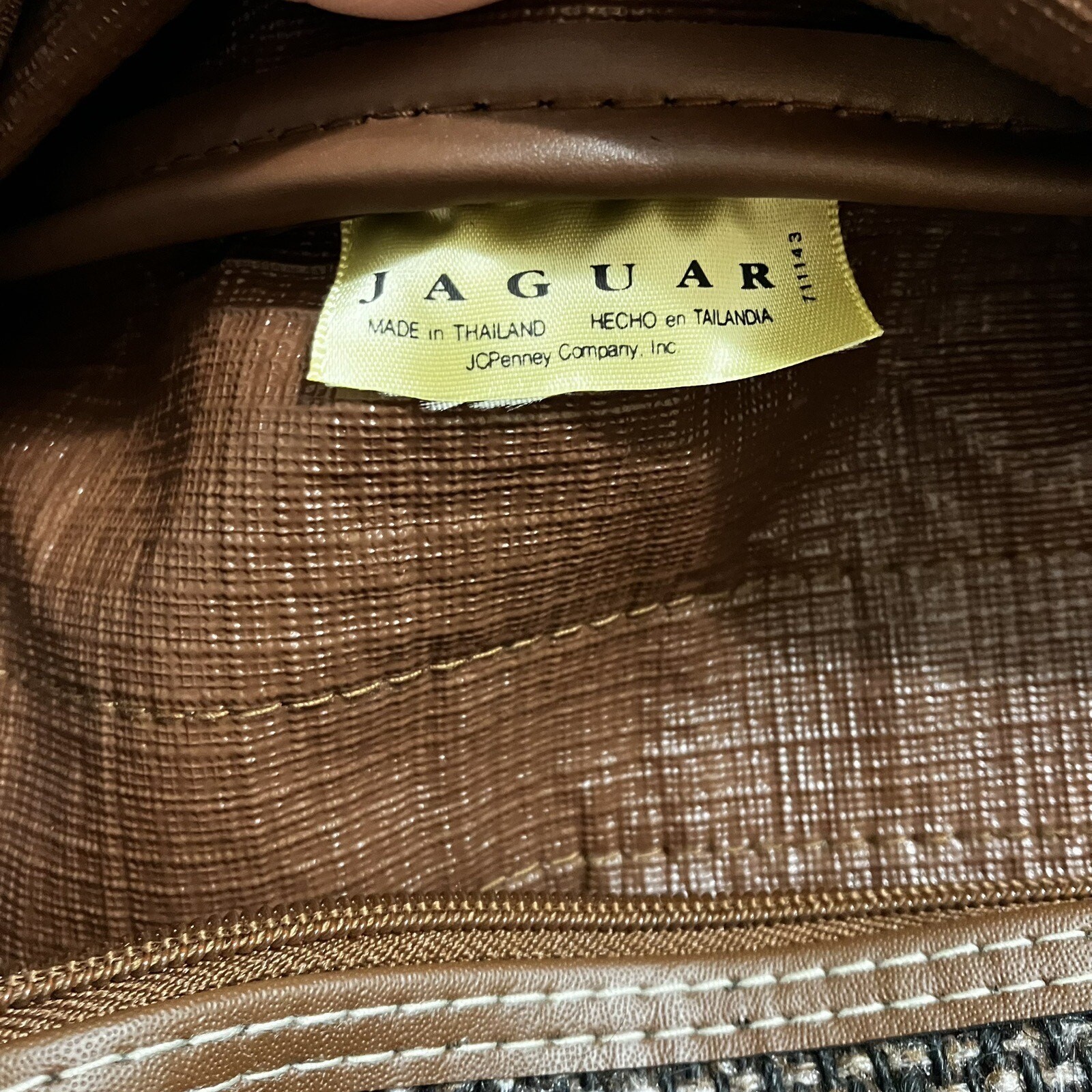 Jaguar Expandable Luggage Rolling Brown Tweed New with Tags Vintage JC Penney
