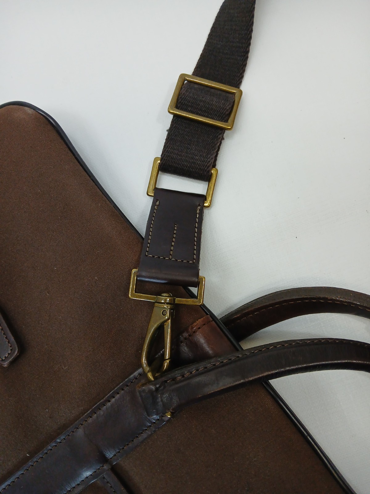 Vintage Hartmann Folding/Hanging Garment Suit Bag Brown Leather Trim