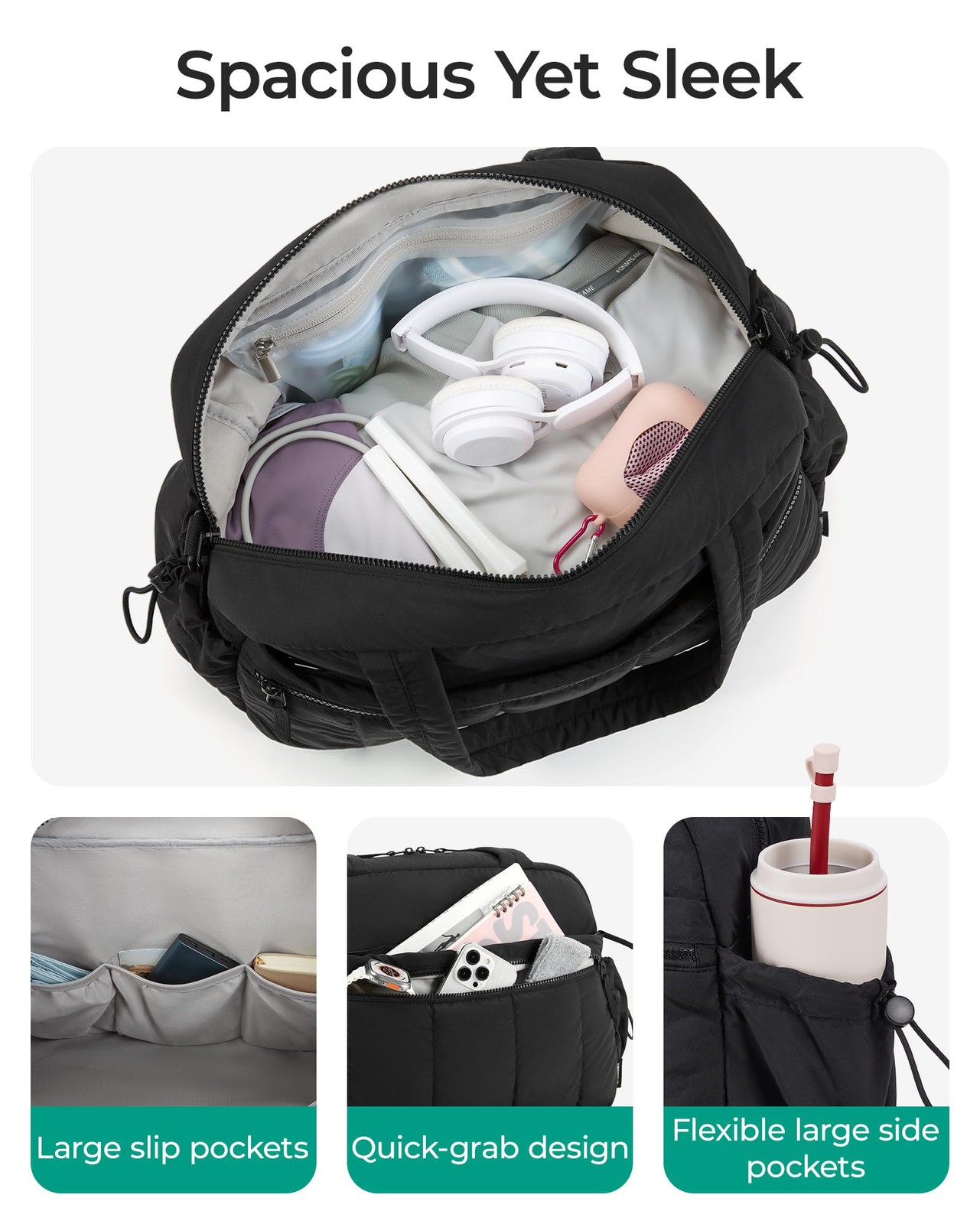 Bagsmart Duffle Bag For Travel Gym Bag For Women Wet Pocket Carry On Weekender