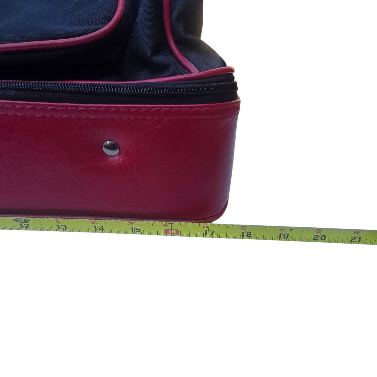Vintage Pierre Cardin Travel Duffel Bag Black Red 18″ Carry On Retro Logo Golf