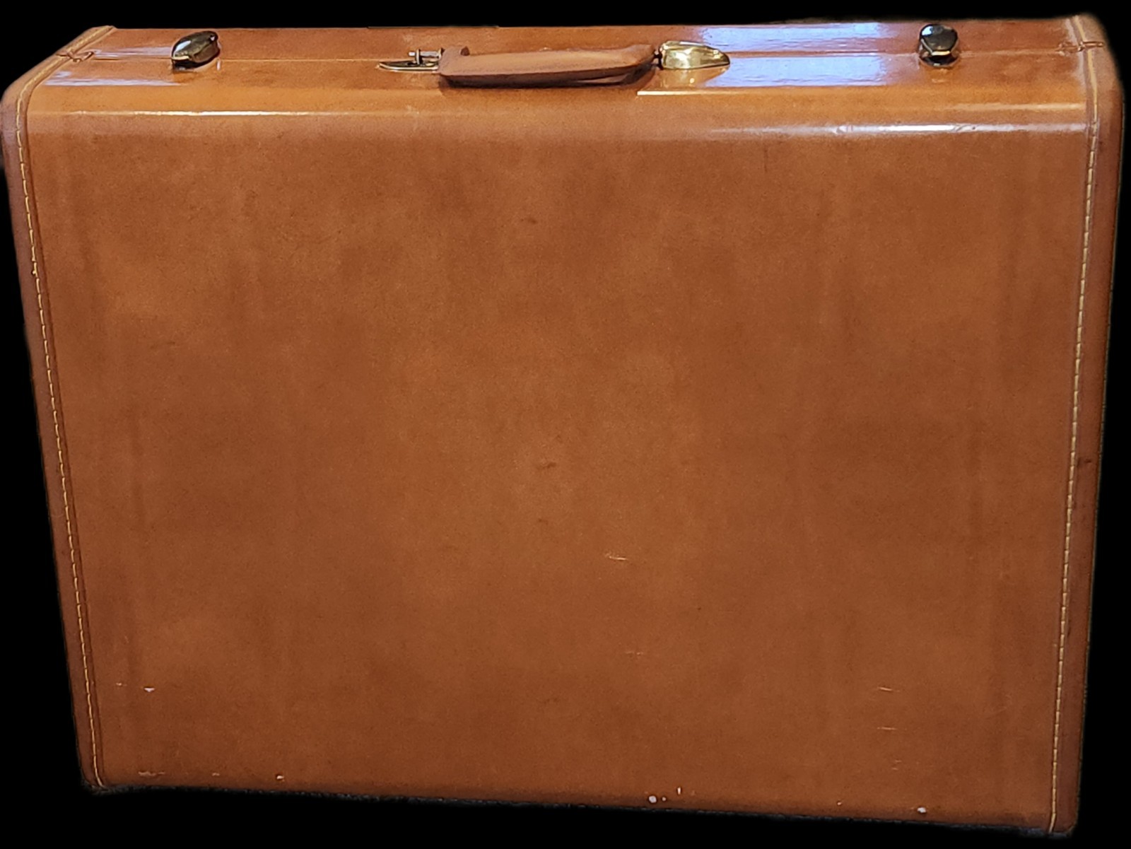 VTG~Samsonite~Shwayder Bros~Streamlite~Hard Side~Suitcase~Saddle Tan~26″~NO KEY