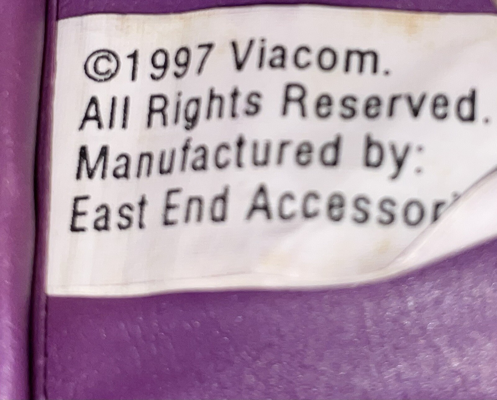Vintage Rugrats Angelica Purple Suitcase Overnight Bag 1997 Viacom