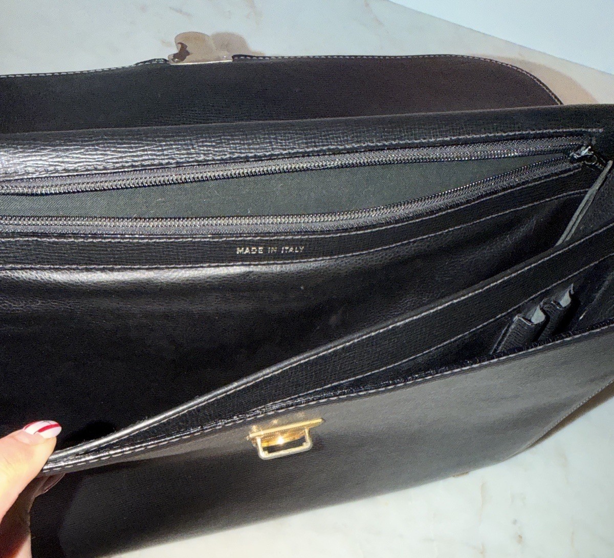 YVES SAINT LAURENT BRIEFCASE LEATHER UNISEX.