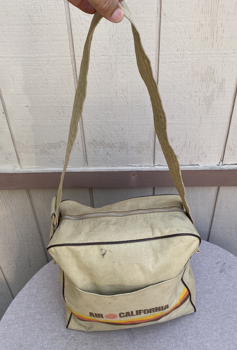 VTG 80s Rare Air California Airlines Portland Inaugural Carry On Luggage Bag