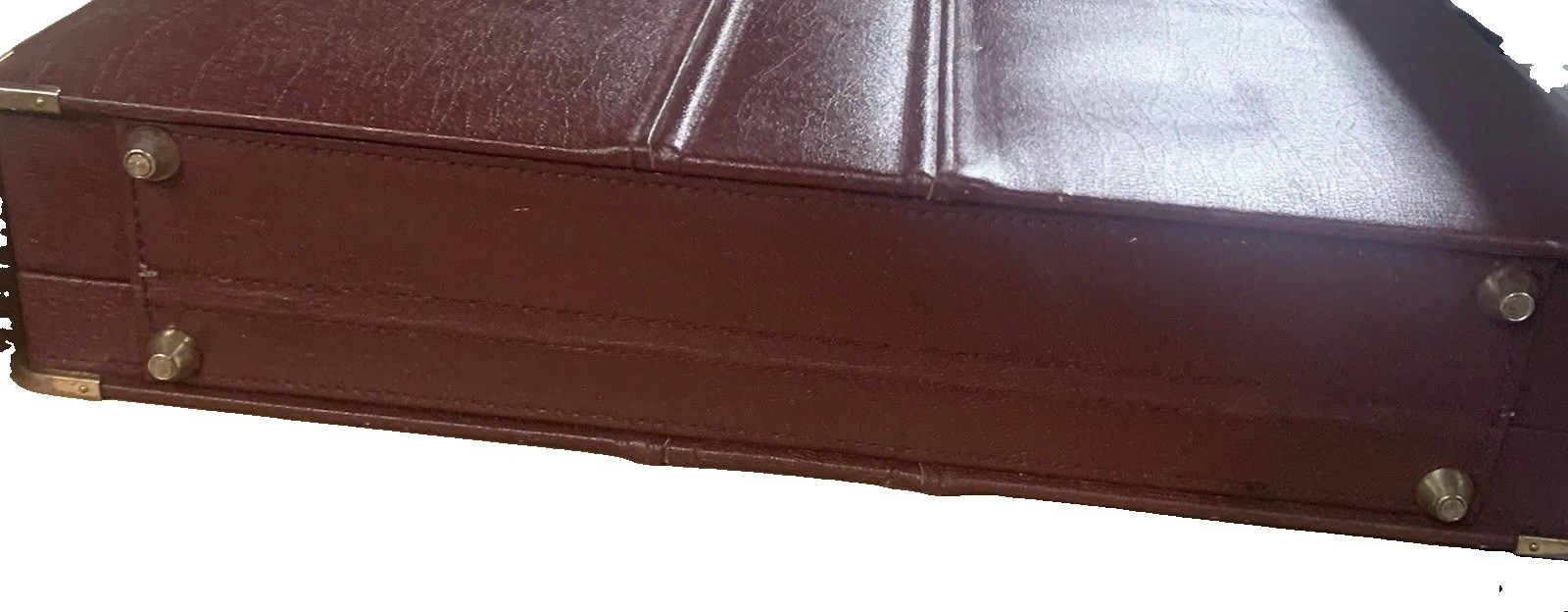 VTG Leather Briefcase The Wallstreeter by Earhart Burgundy Golden Accessories