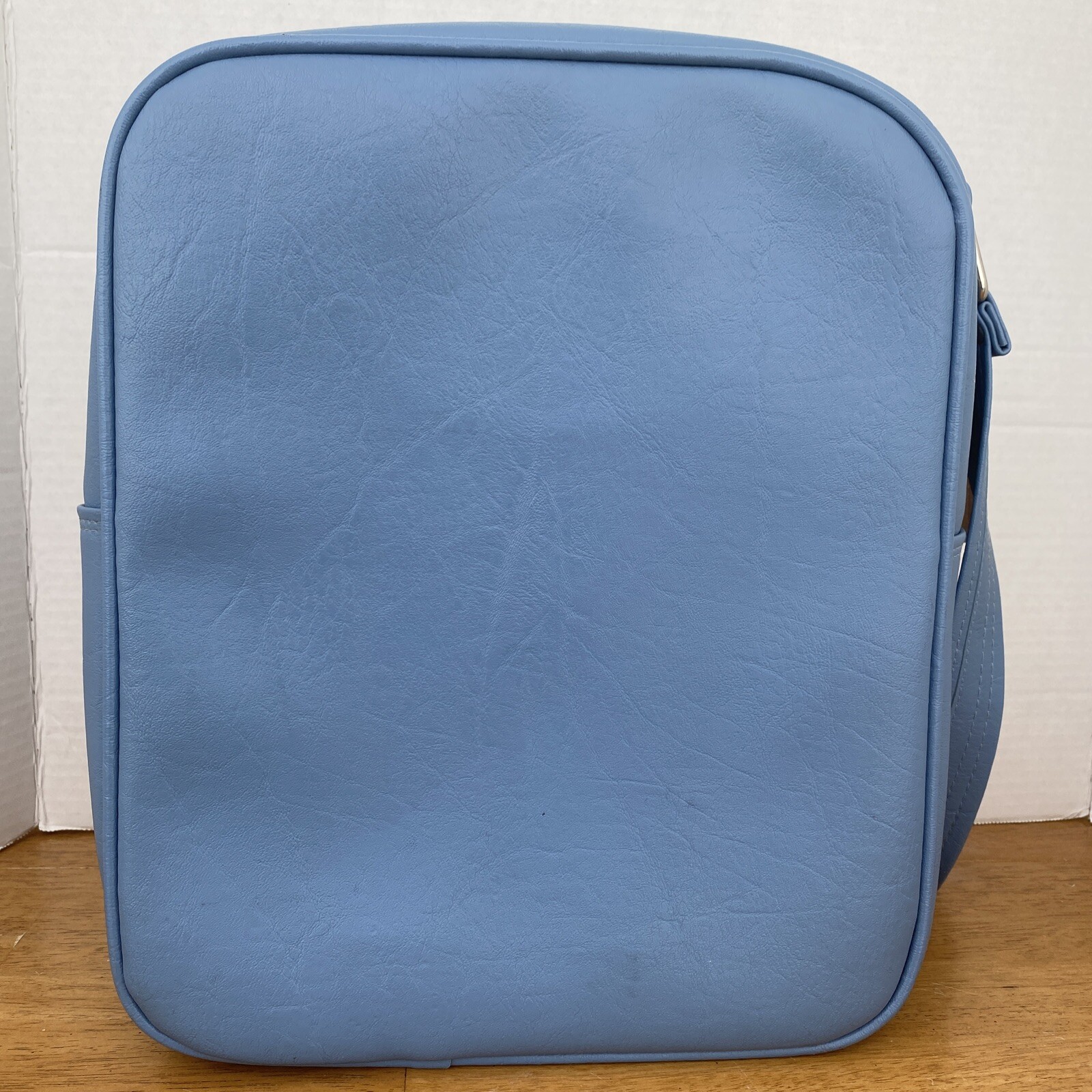 Vintage Samsonite Silhouette Carry On Overnight Travel Bag Blue Adjustable Strap