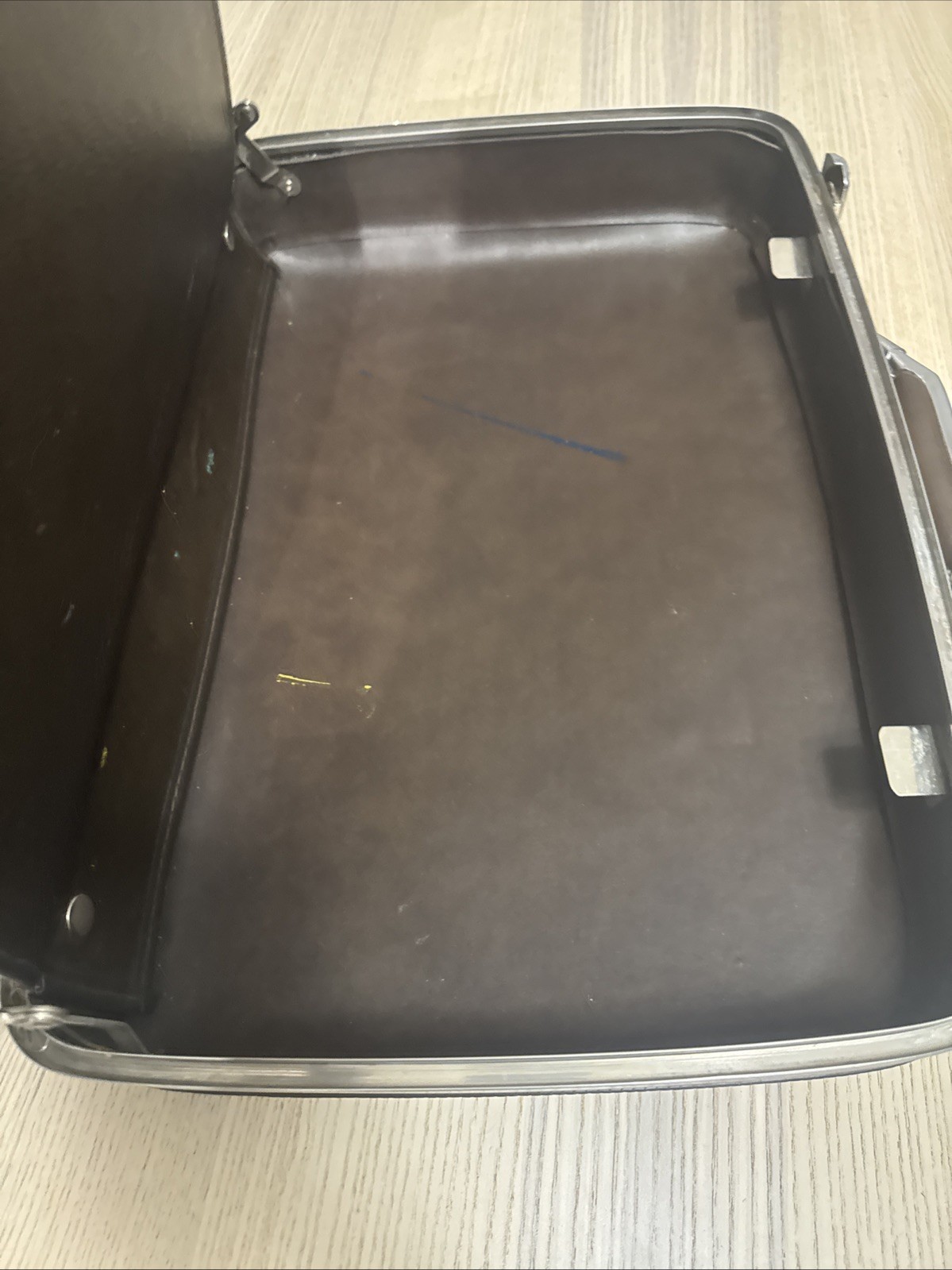 Vintage American Tourister Suitcase Hard Shell Luggage Brown 1970s Travel Prop L