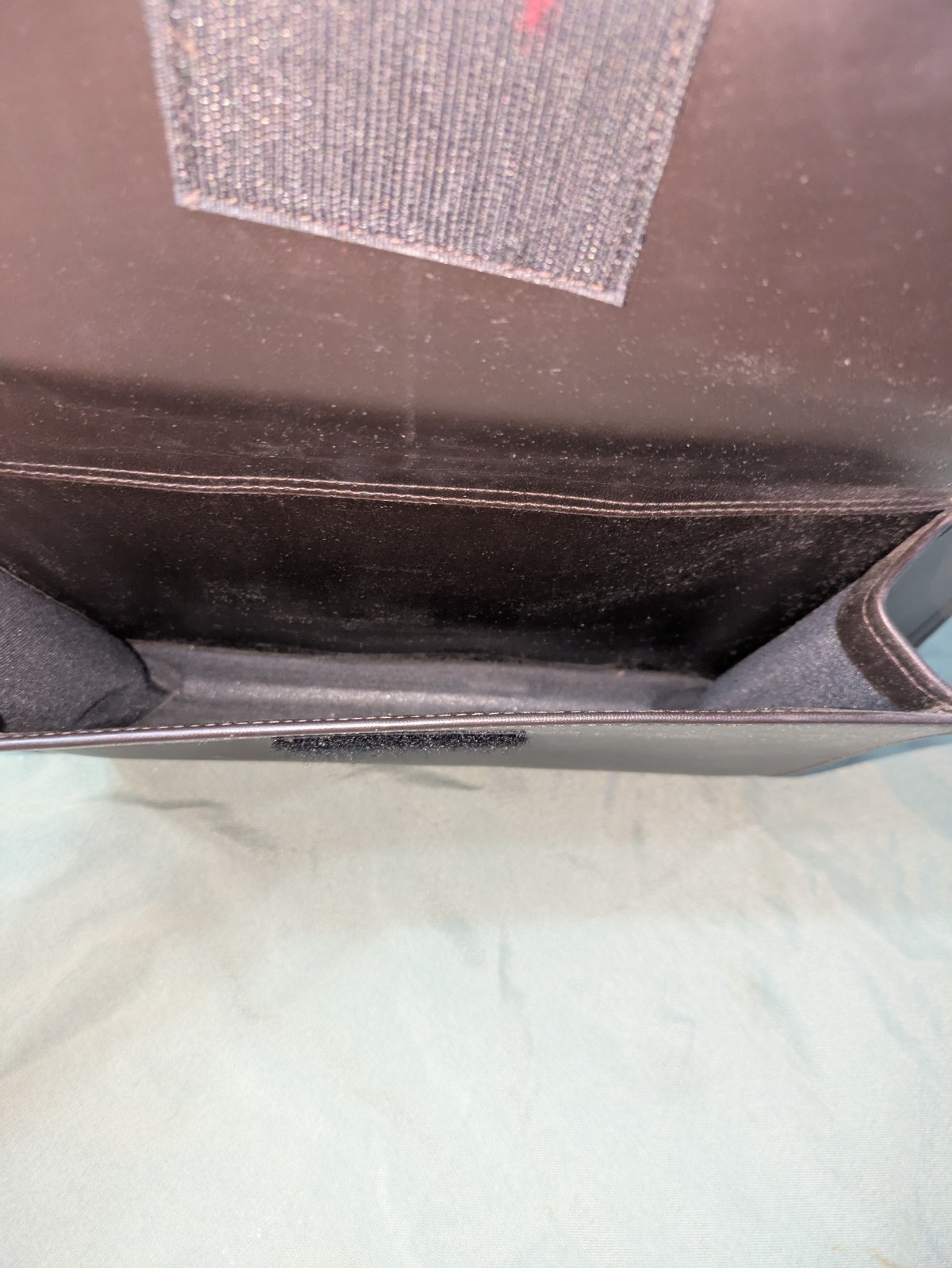 Large Dark Brown Briefcase Structured Professional Design Sturdy Handles 16x12x7